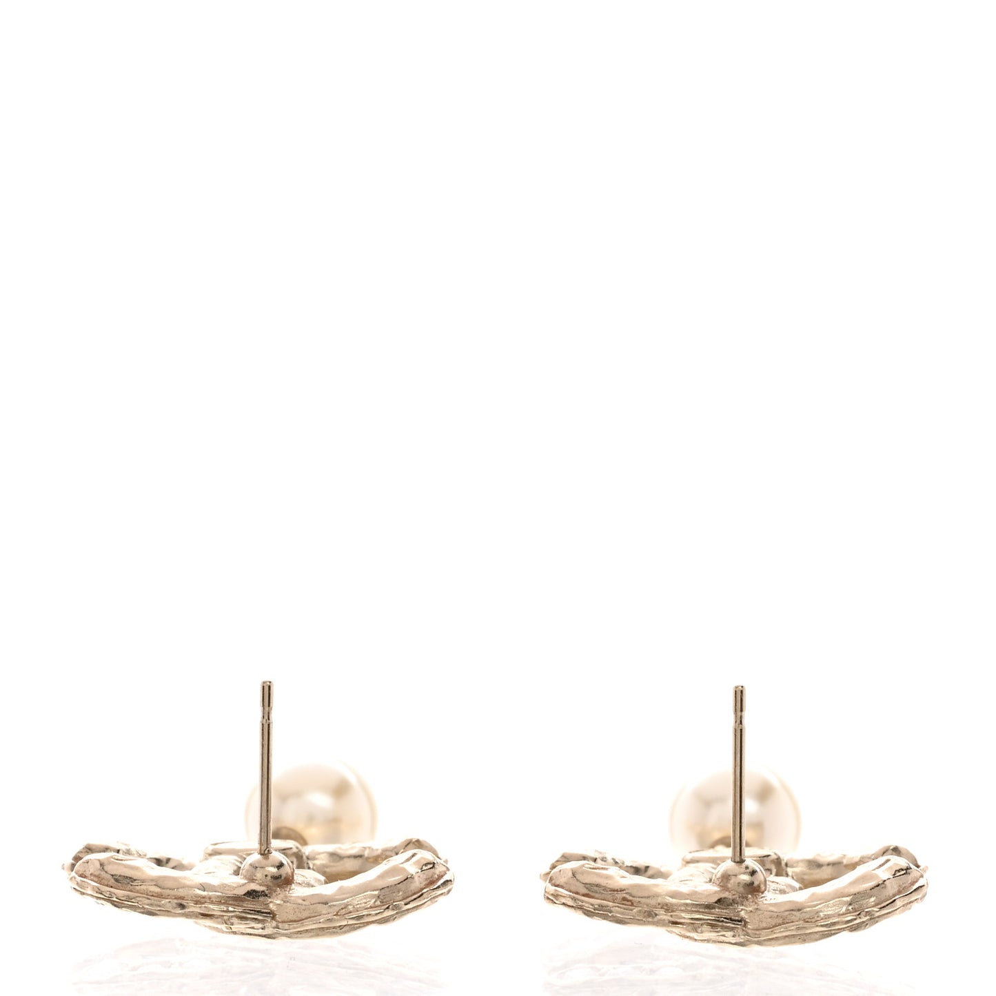 Pearl Crystal CC Drop Earrings Gold