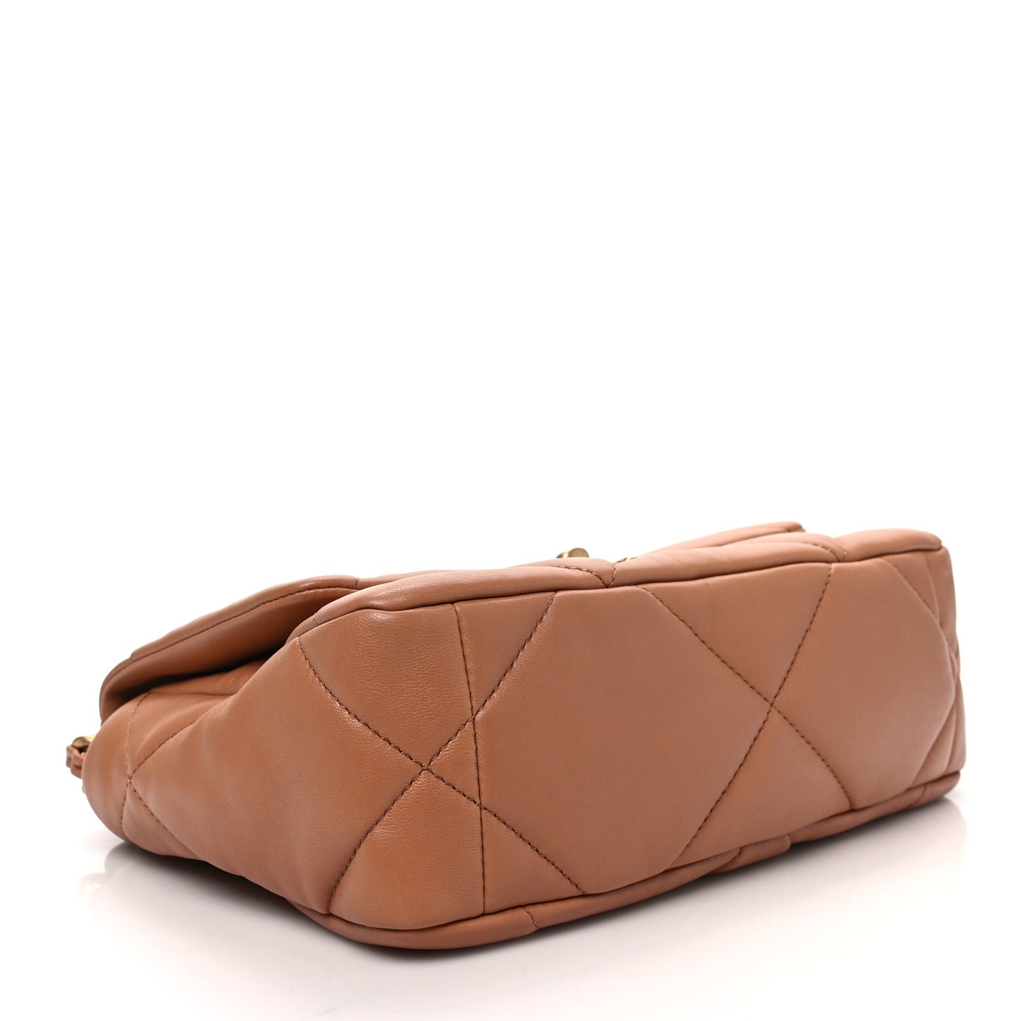Lambskin Quilted Medium Chanel 19 Flap Brown