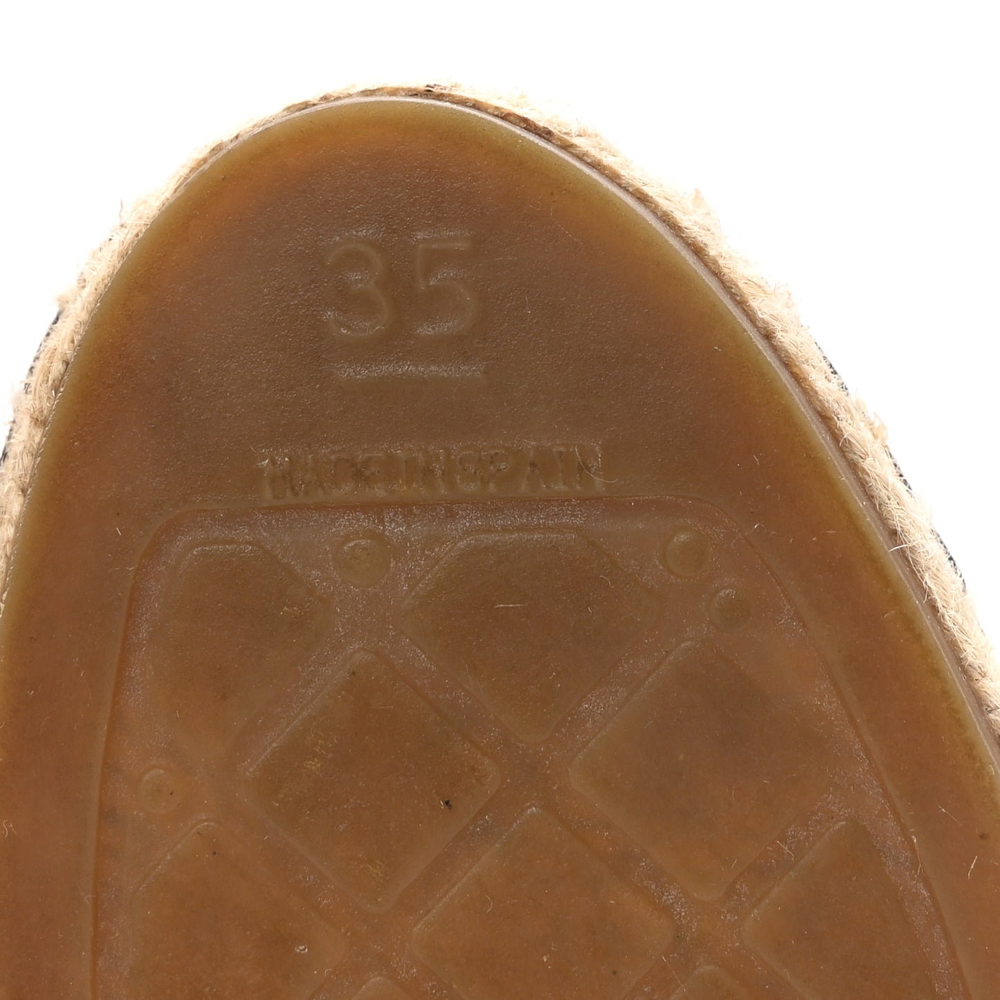 Calfskin Chain CC Espadrilles 35 Black