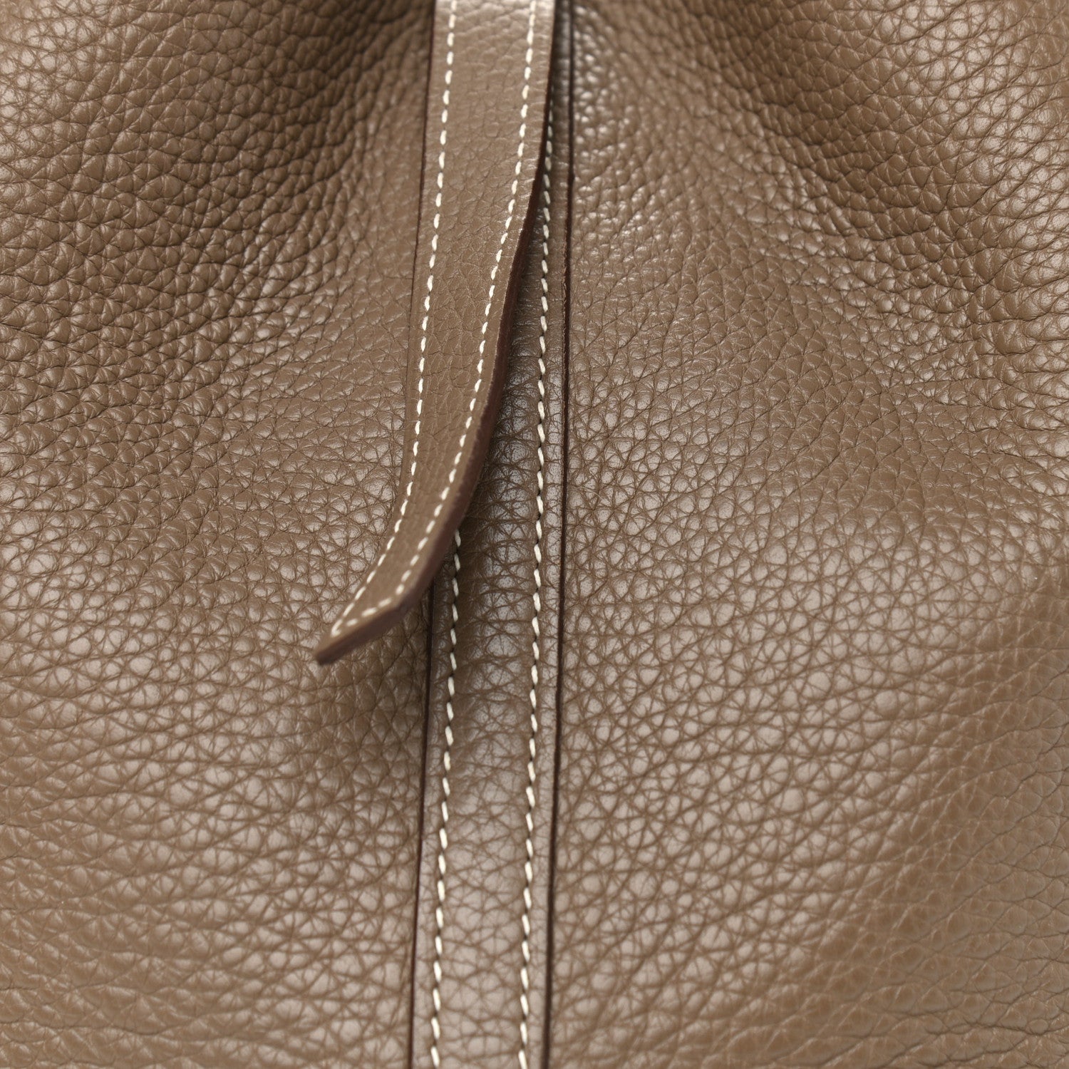Hermes Taurillon Clemence Picotin 22 MM Etoupe 8 of 13