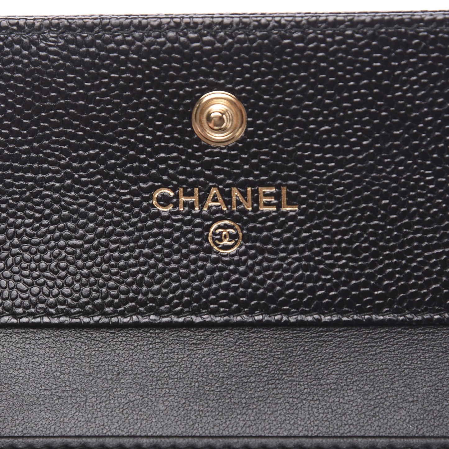 Caviar Chevron Quilted Boy Compact Wallet Black