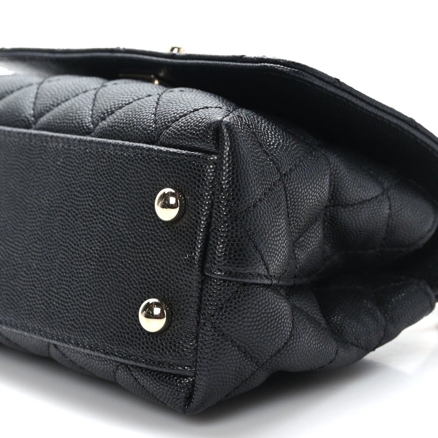 Caviar Quilted Extra Mini Coco Handle Flap Black