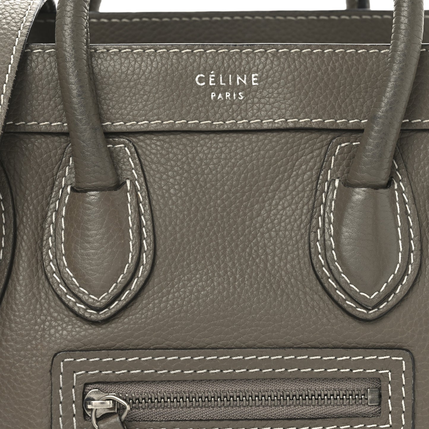 Drummed Calfskin Nano Luggage Souris