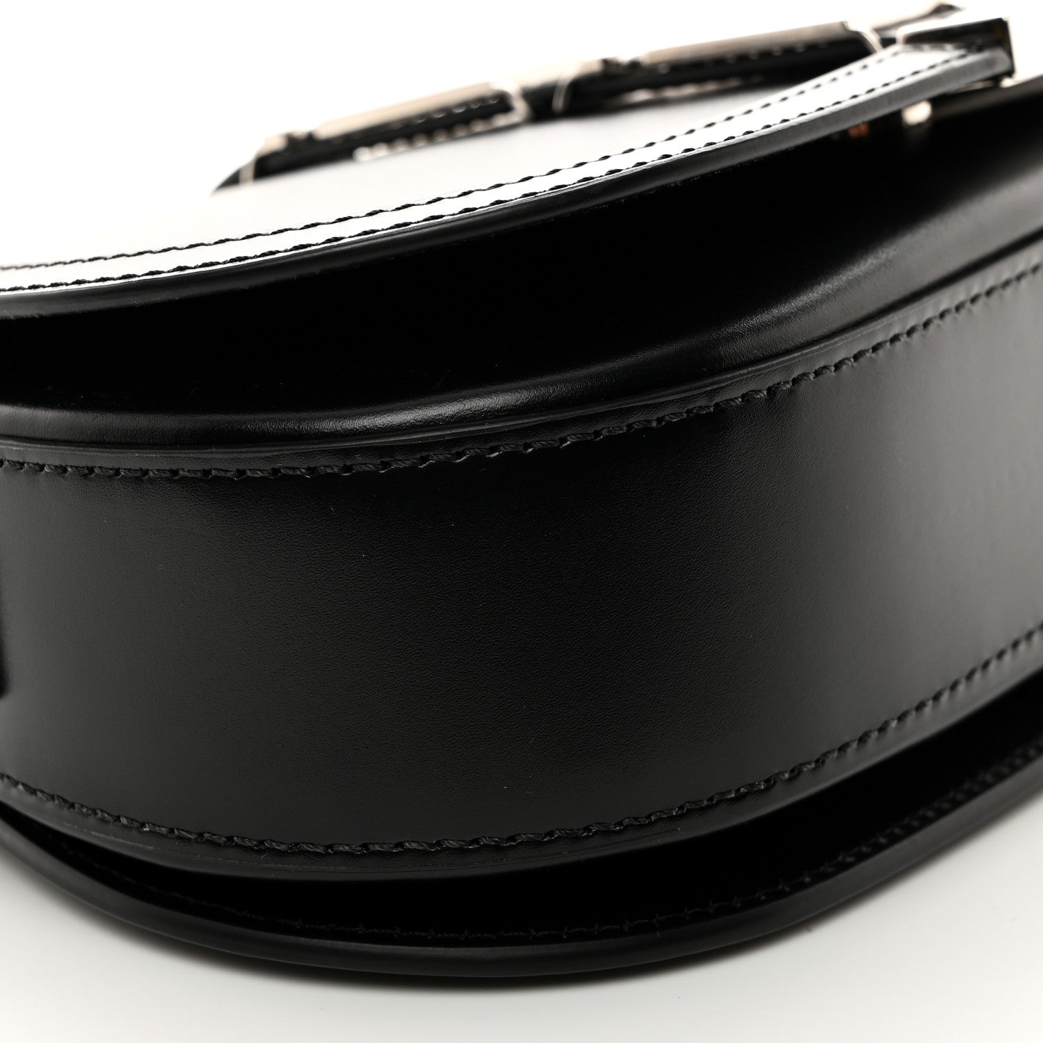 Versace Calfskin Medium Greca Goddess Shoulder Bag Black 10 of 12