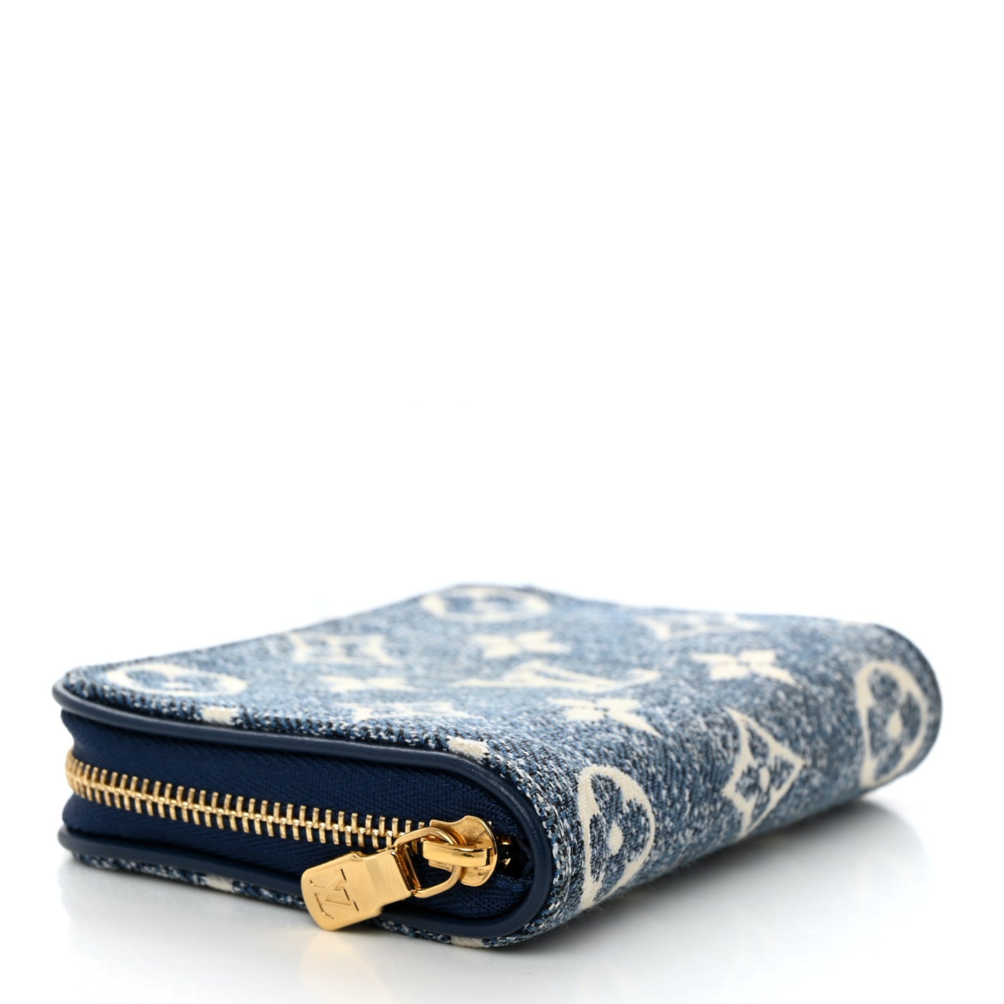 Denim Monogram Jacquard Zippy Coin Purse Bleu
