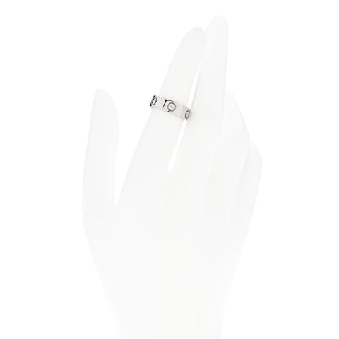 18K White Gold 5.5mm LOVE Ring 50 5.25