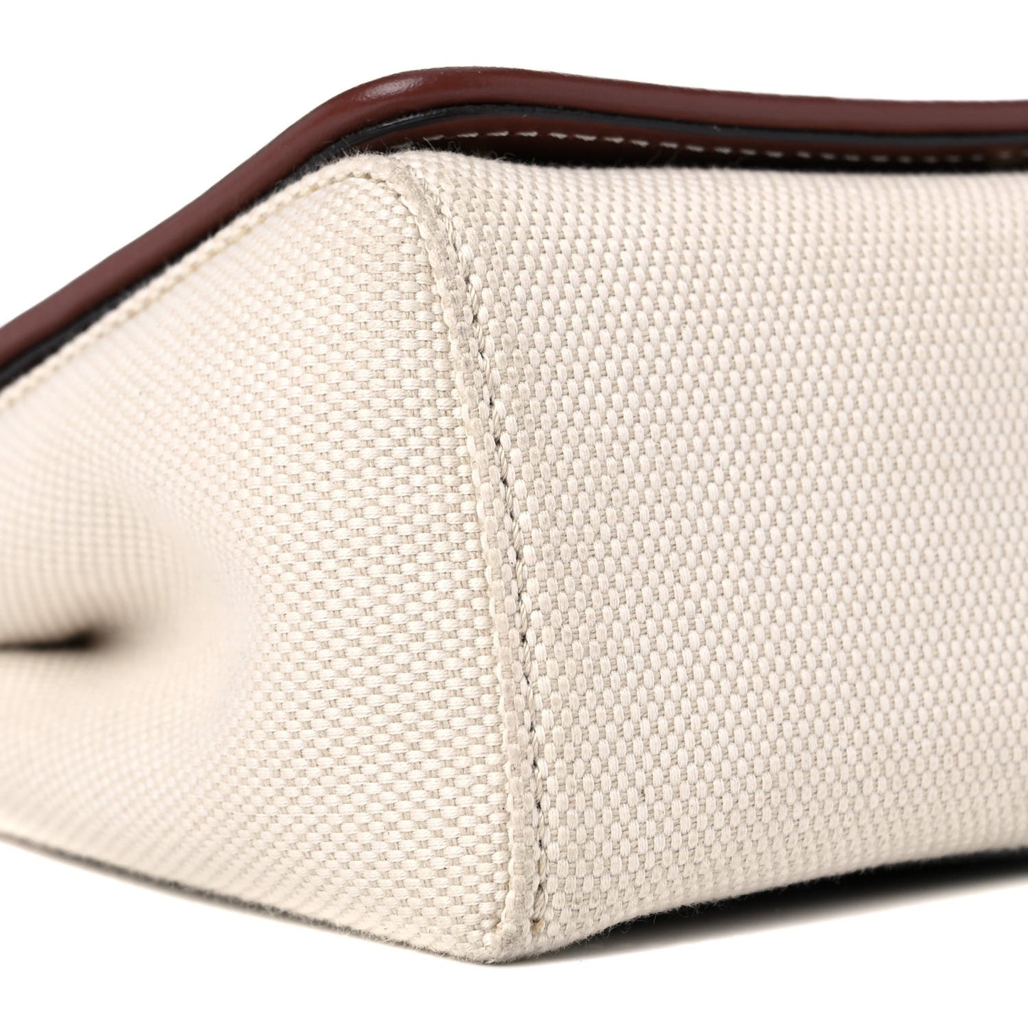 Calfskin Canvas Horseferry Print Hackberry Crossbody Bag Natural Tan