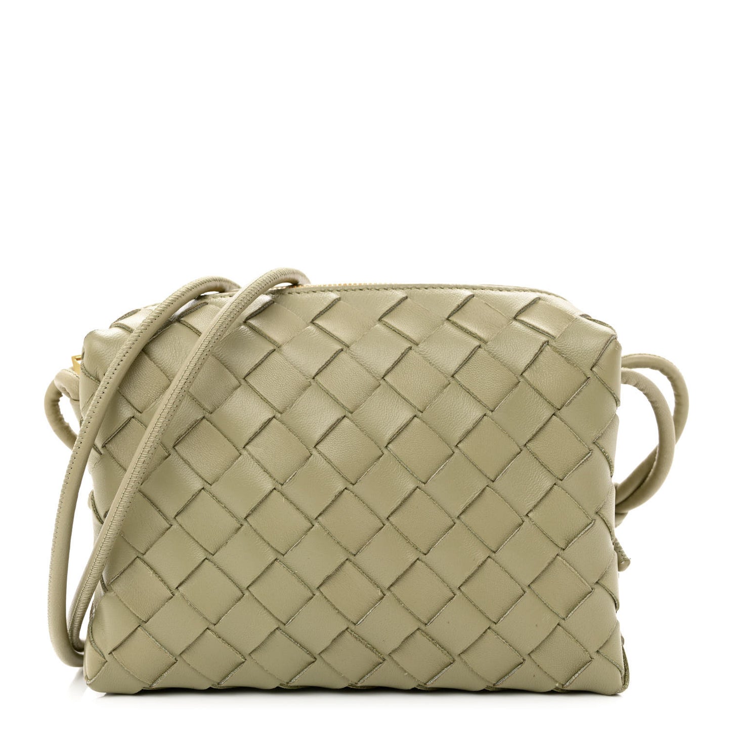 Nappa Intrecciato Mini Loop Camera Bag Travertine