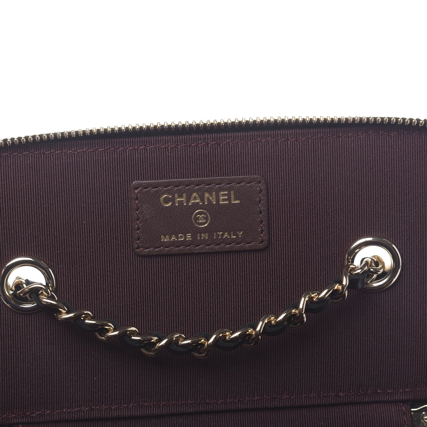 Lambskin Quilted Small Vanity Case With Chain Black