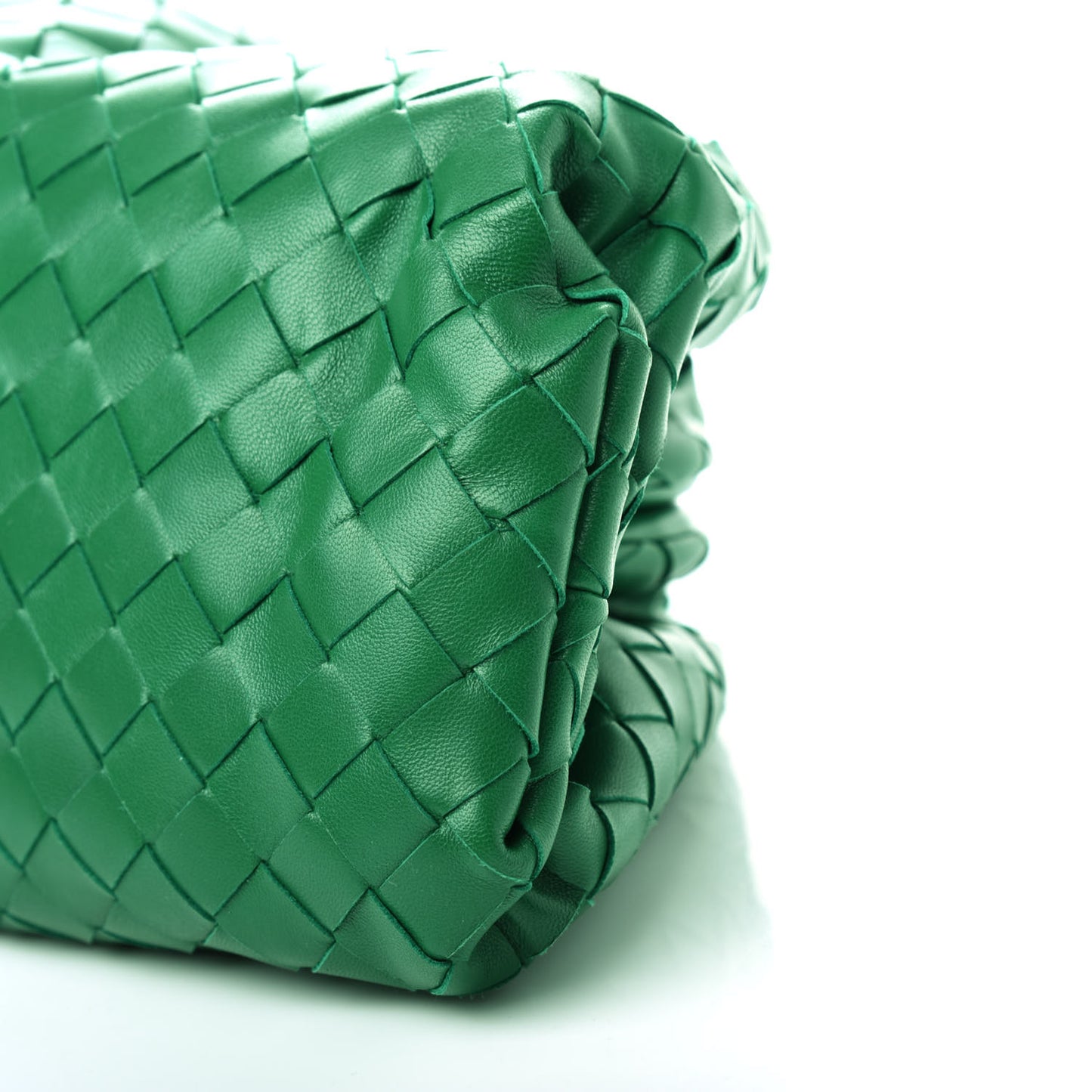 Nappa Maxi Intrecciato The Pouch Oversized Clutch Racing Green