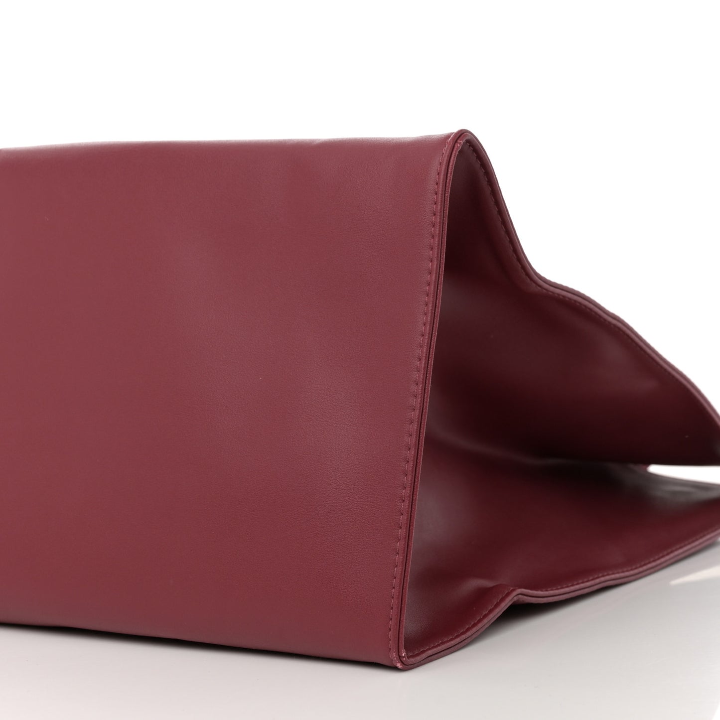 Vegan Leather Large Shopping Bag Oxblood