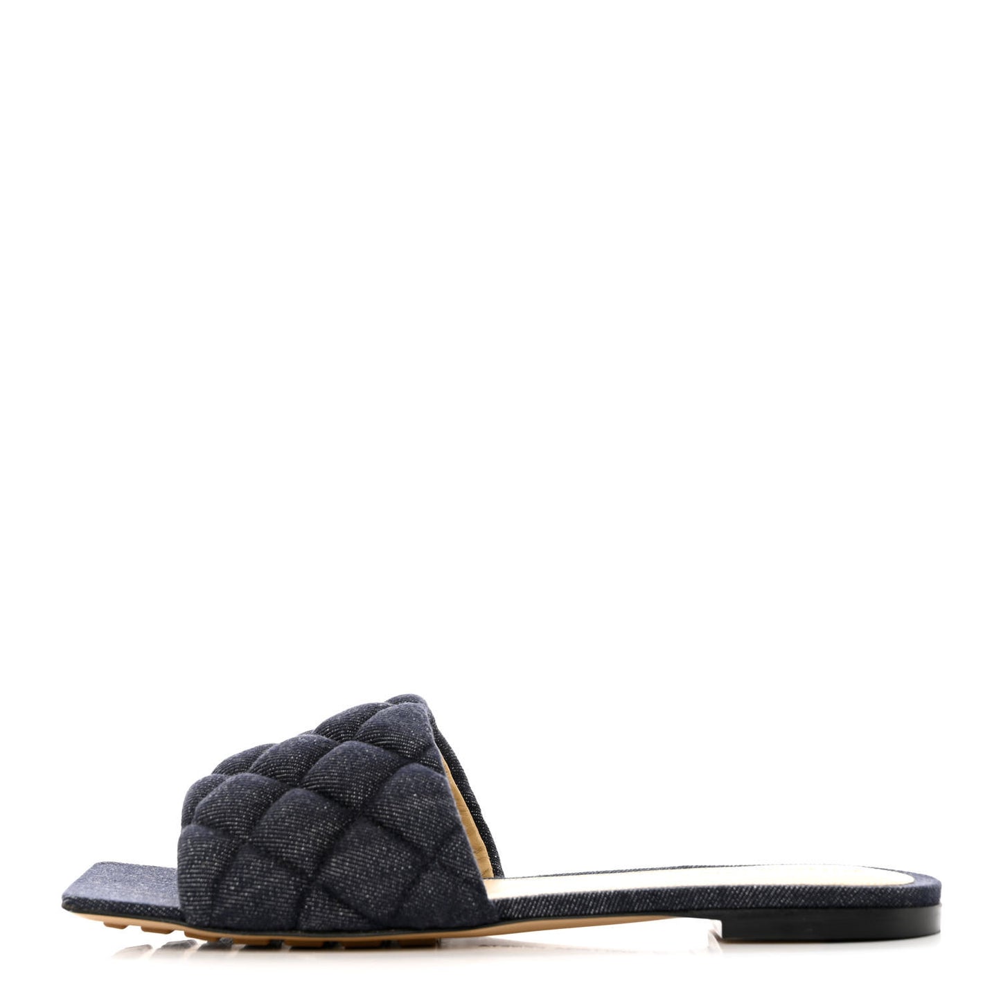 Denim Matelasse Padded Flat Sandals 37.5 Indigo