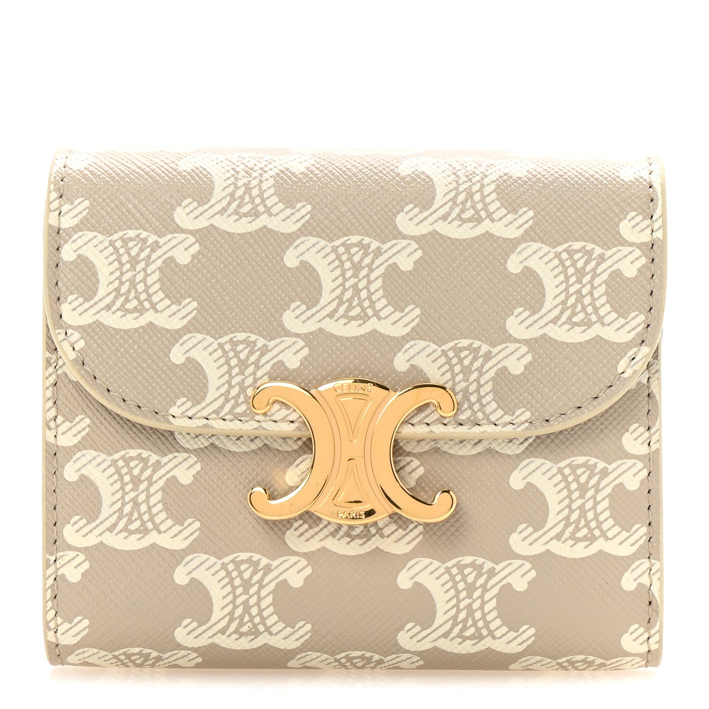 Triomphe Canvas Small Triomphe Wallet White