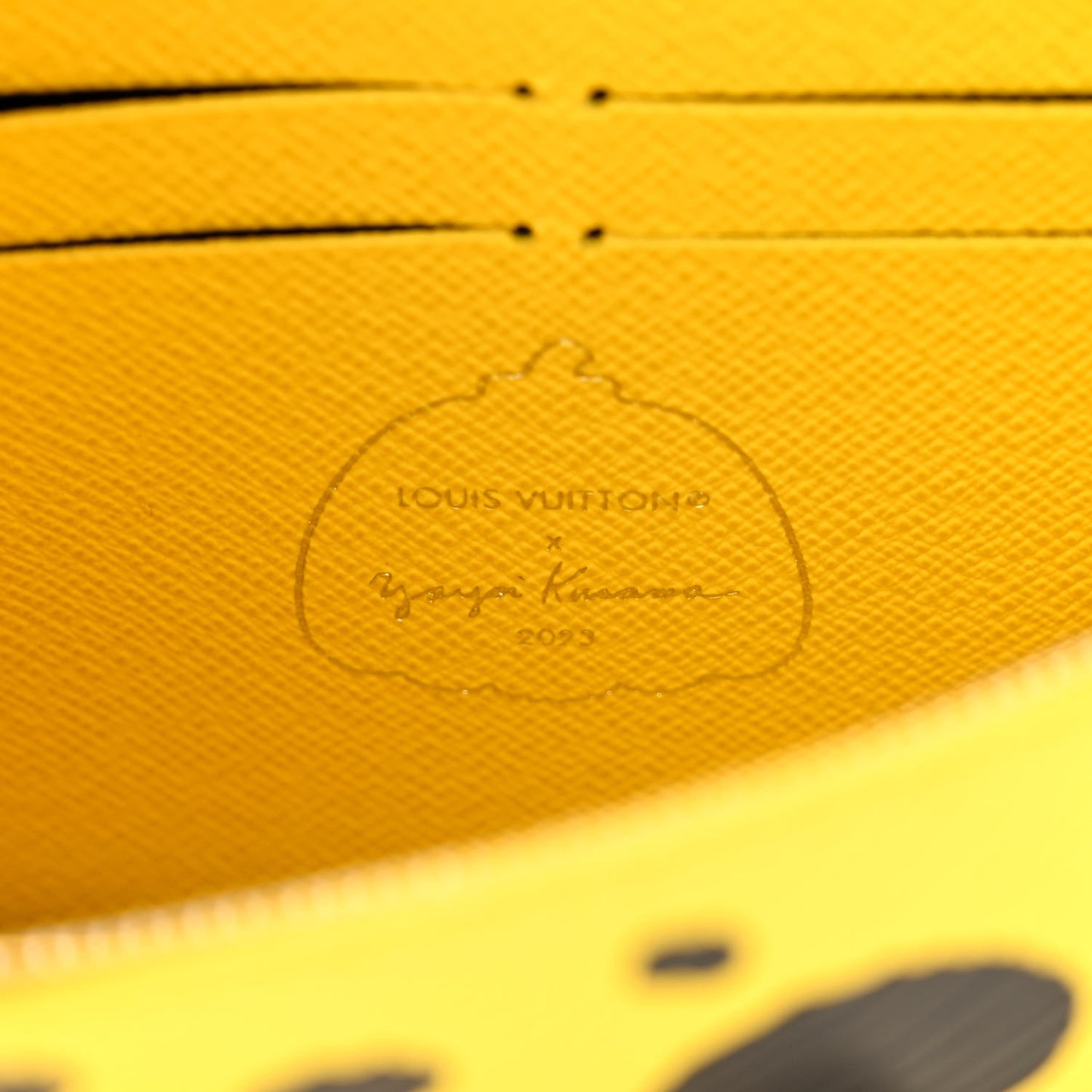 LV x YK Epi Infinity Dots Twist Belt Chain Wallet Yellow Black