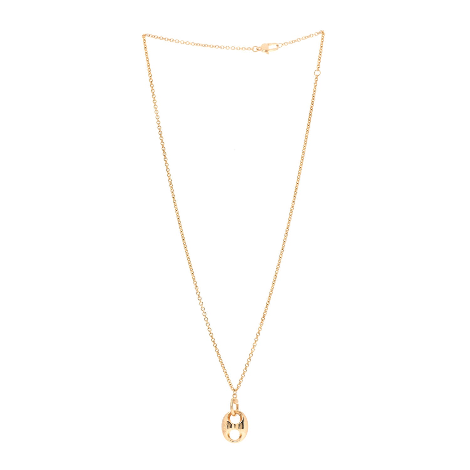 Gucci 18K Yellow Gold Marina Pendant Necklace 3 of 6