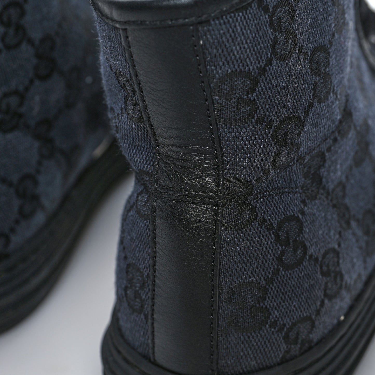 Monogram Mens High Top Sneakers 7.5 Black