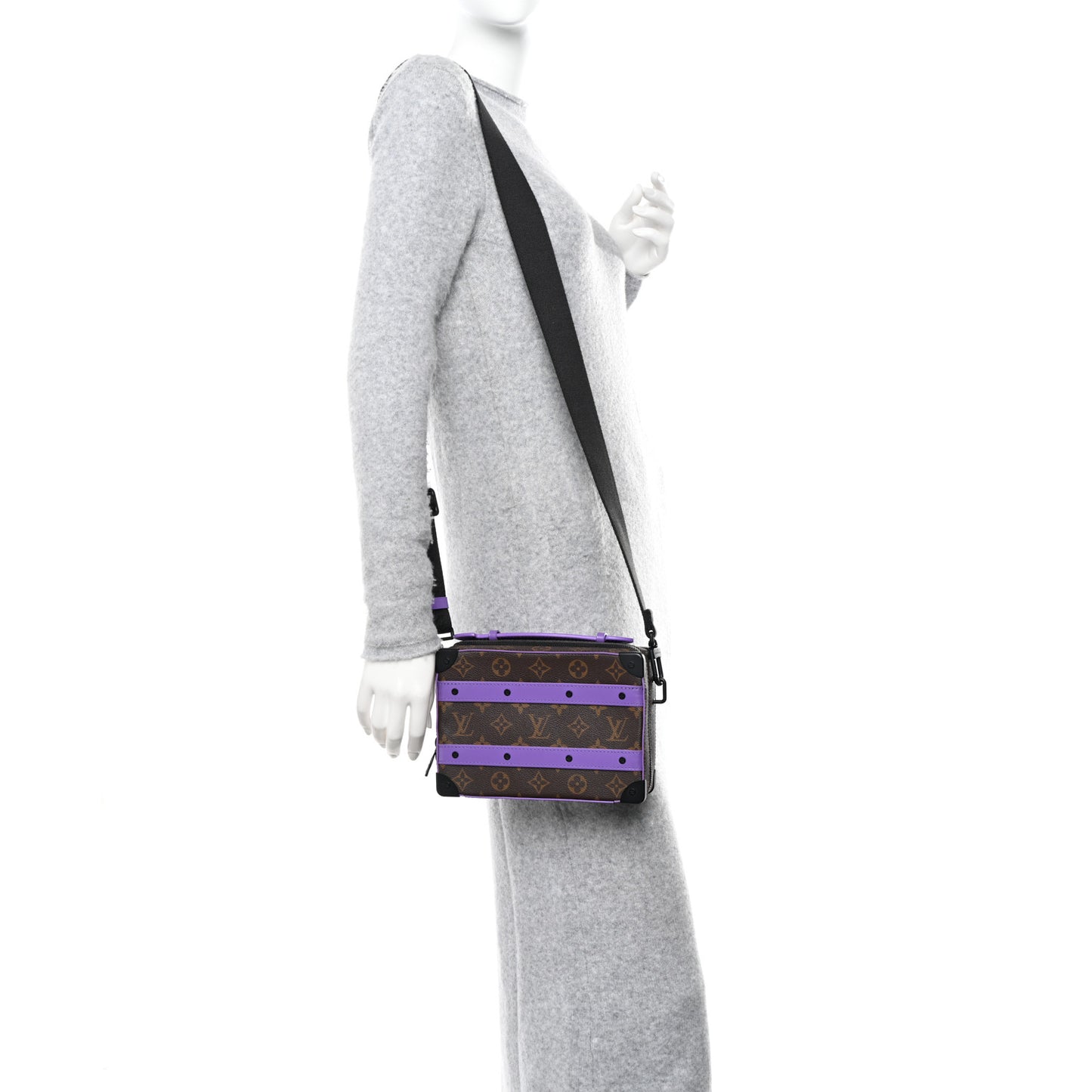 Monogram Macassar Handle Soft Trunk Purple