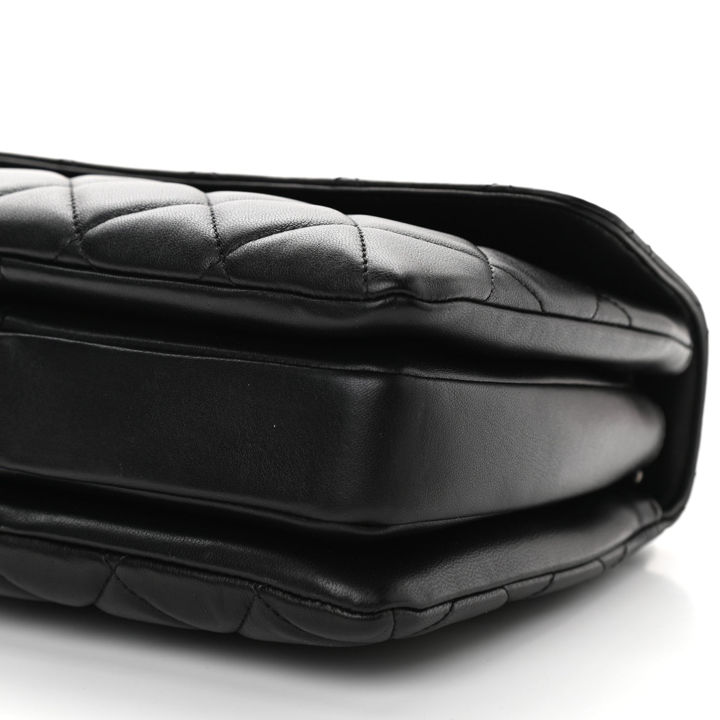 Lambskin Quilted Small Trendy CC Dual Handle Flap Bag Black