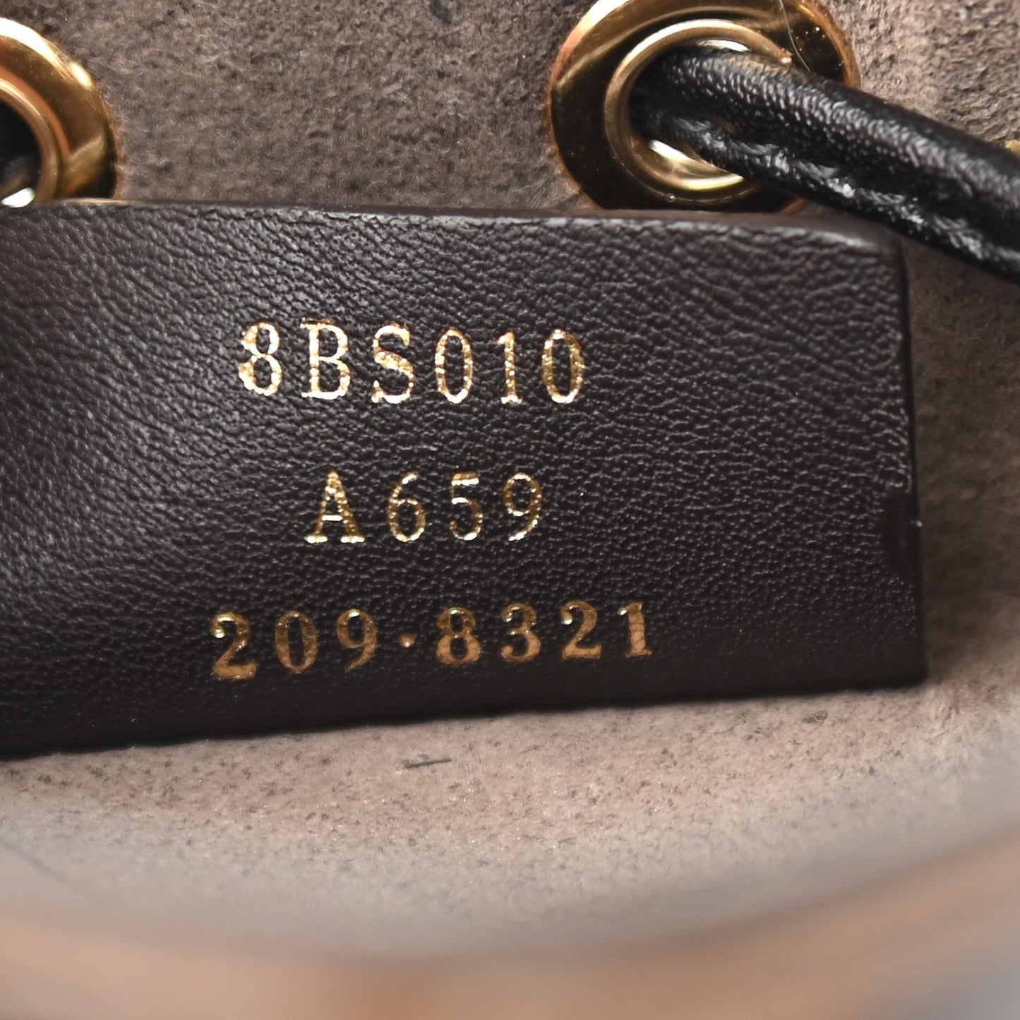 Vitello Liberty F is Fendi Bi-Color FF 1974 Embossed Mini Mon Tresor Bucket Bag Maya Black