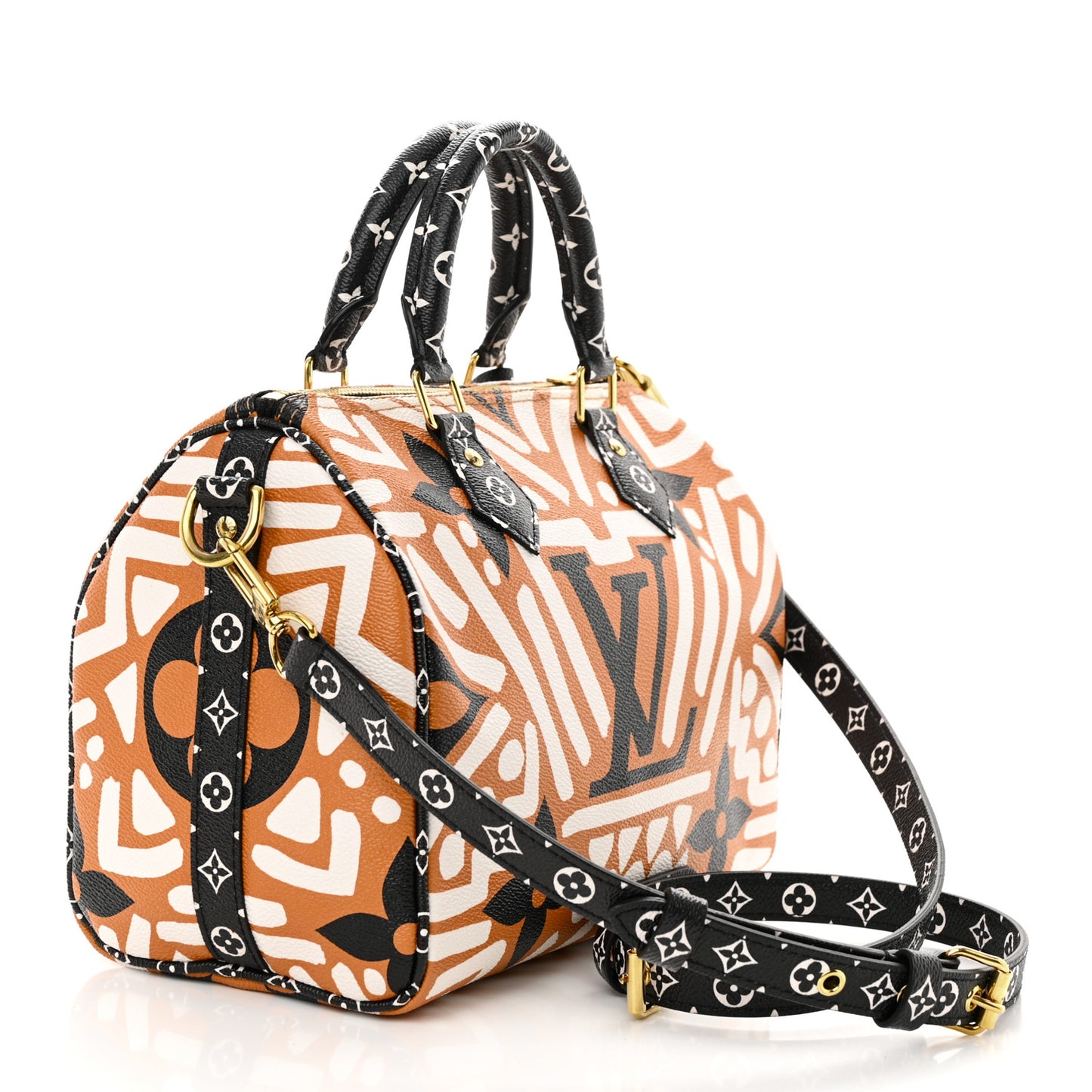Monogram Giant Crafty Speedy Bandouliere 25 Creme Caramel