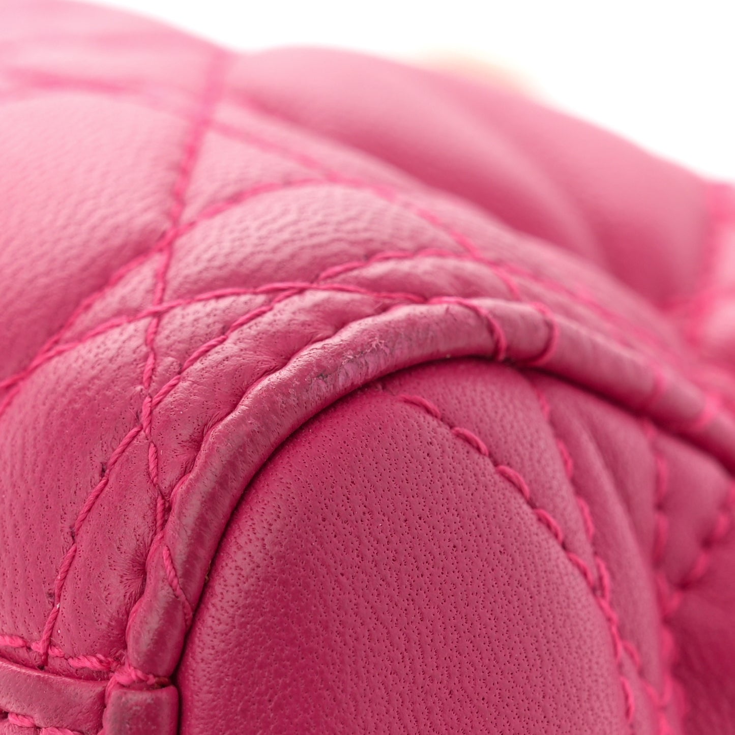 Lambskin Cannage Medium Lady Dior Fuchsia