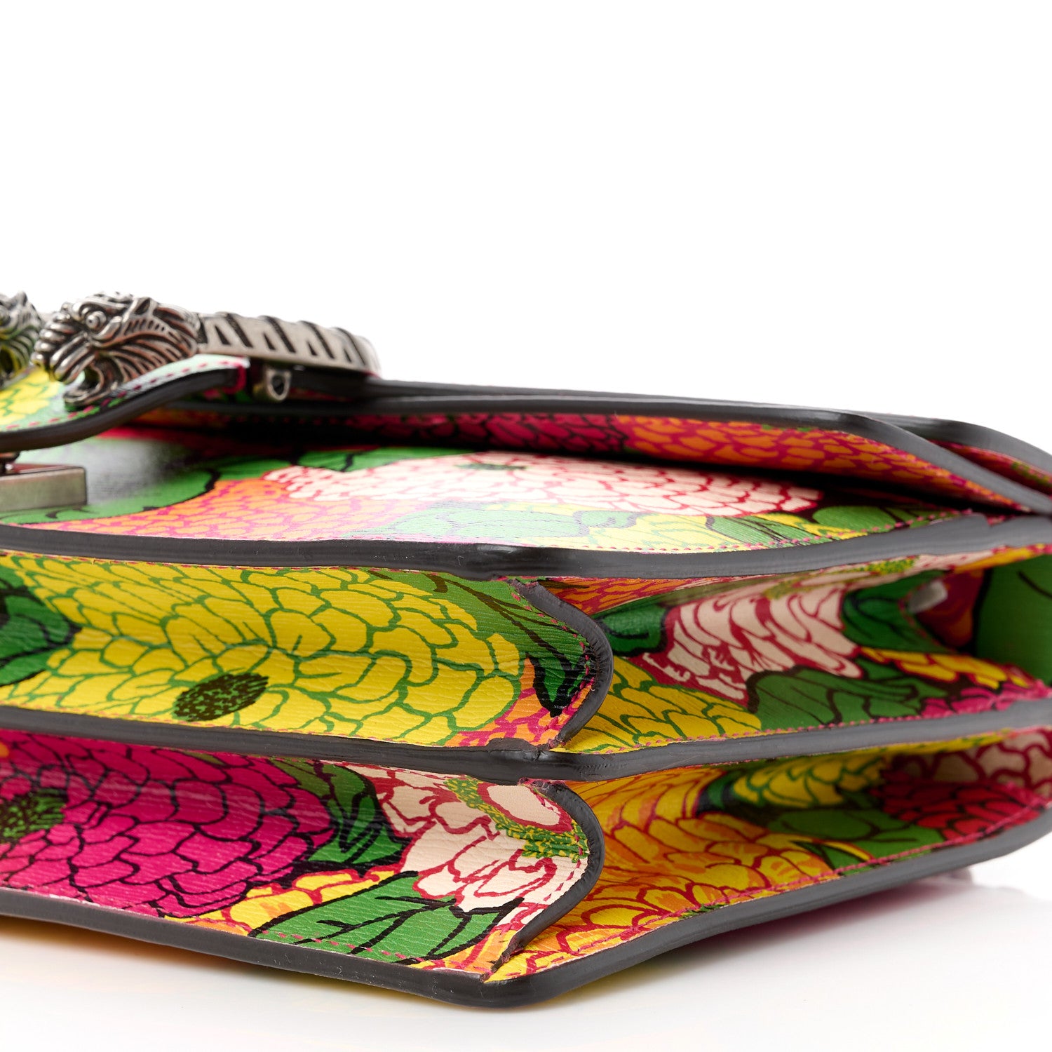Gucci X KEN SCOTT New Shangai Calfskin Pomponica Print Small Dionysus Shoulder Bag Multicolor 11 of 11