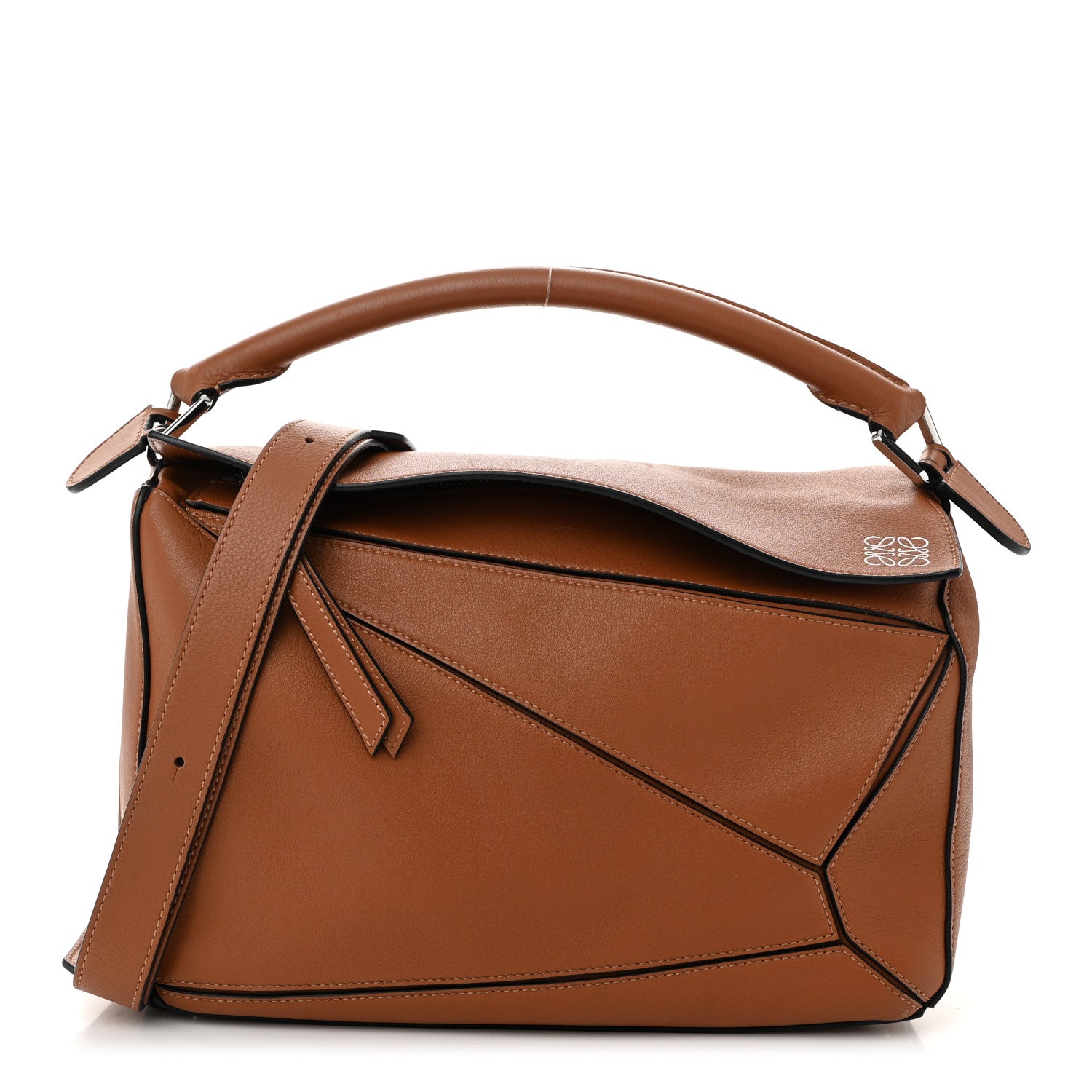 Loewe Calfskin Medium Puzzle Bag Tan 1 of 11