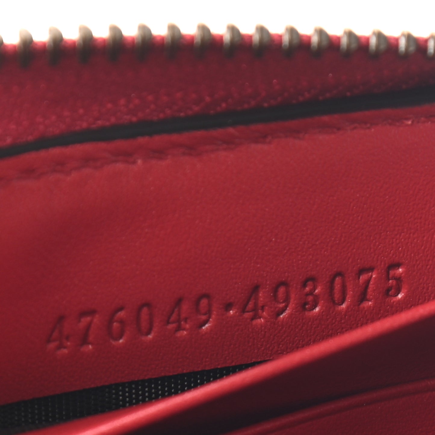 GG Supreme Monogram Cherries Zip Around Wallet Hibiscus Red