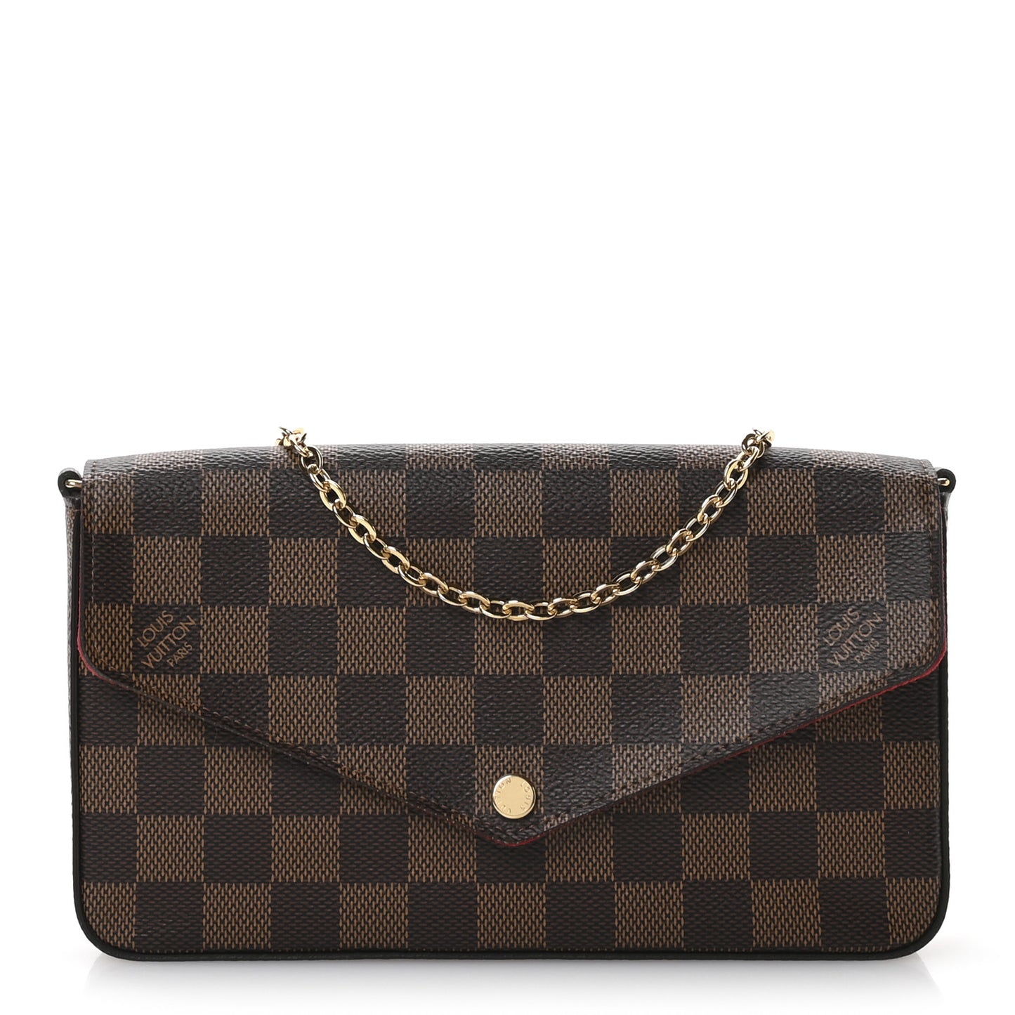 Damier Ebene Pochette Felicie Chain Wallet