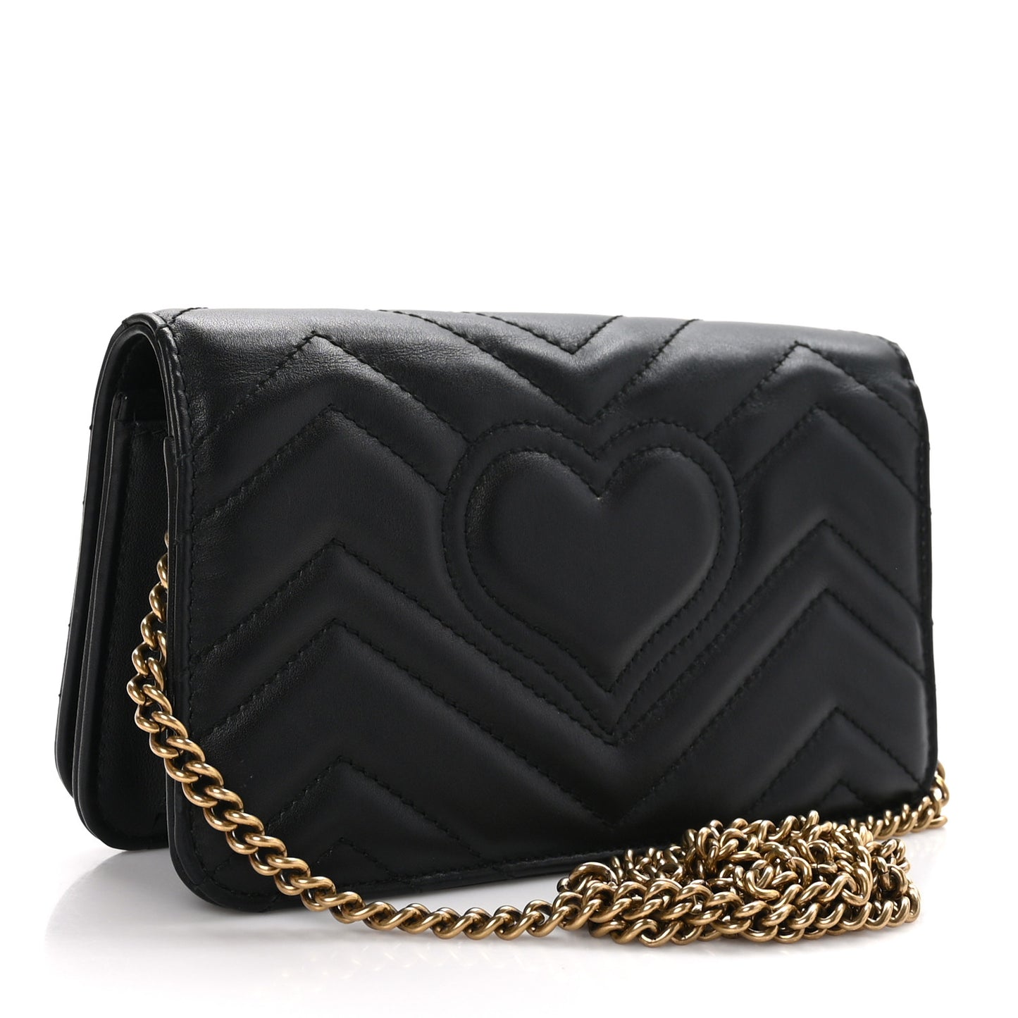 Calfskin Matelasse GG Marmont Mini Bag Black
