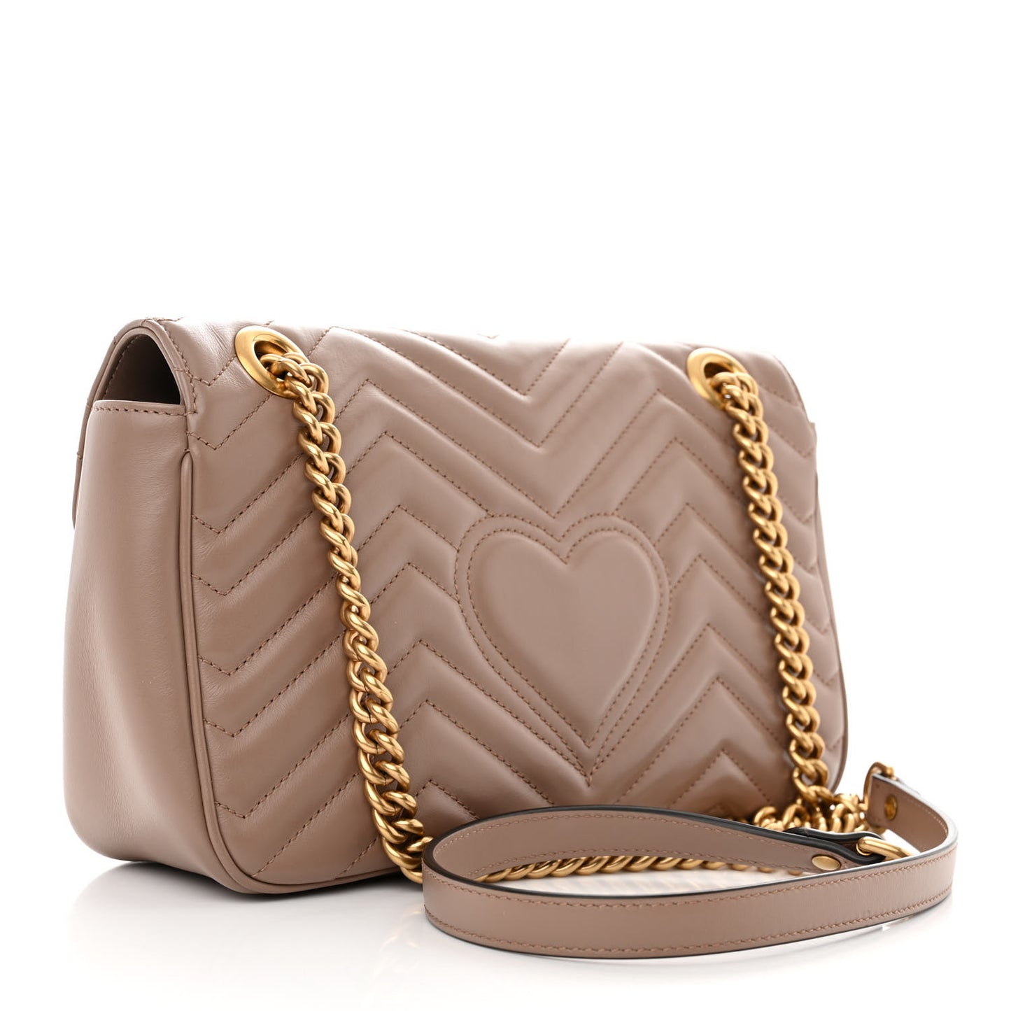 Calfskin Matelasse Small GG Marmont Shoulder Bag Porcelain Rose