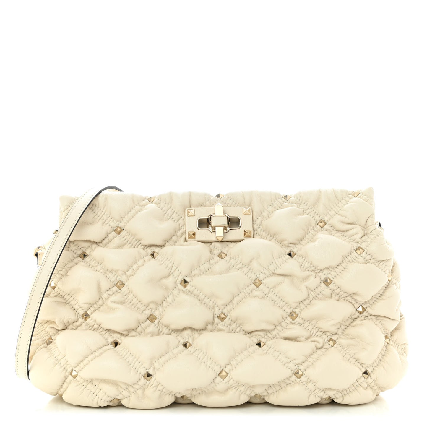 Nappa Spikeme Clutch Ivory