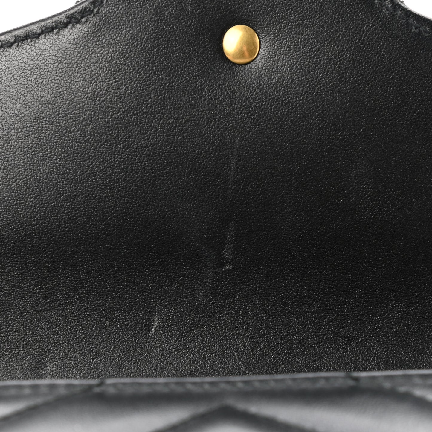 Calfskin Matelasse GG Marmont Chain Wallet Black