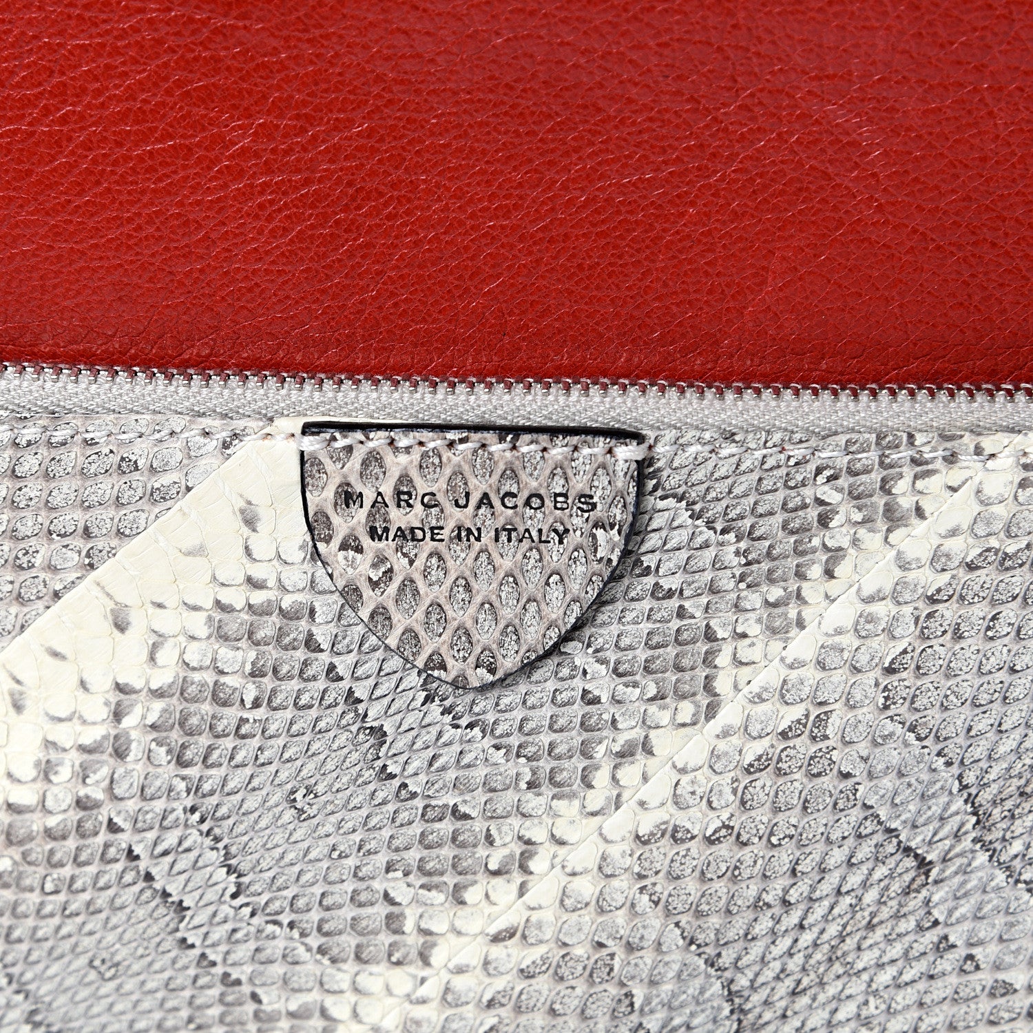 Marc Jacobs Calfskin Snakeskin The Doll Shoulder Bag Red 6 of 11