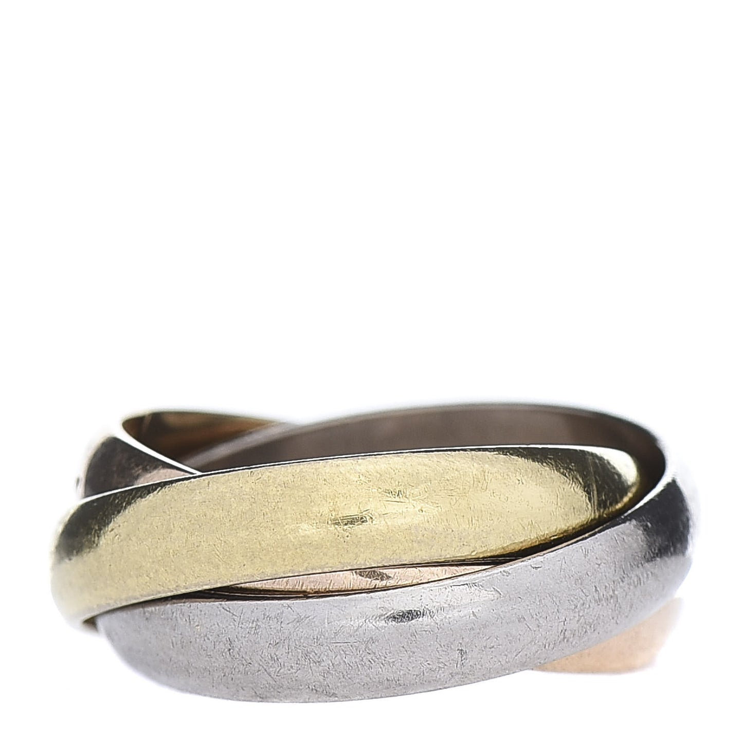 18K Pink Yellow White Gold Classic Trinity Ring 48 4.5