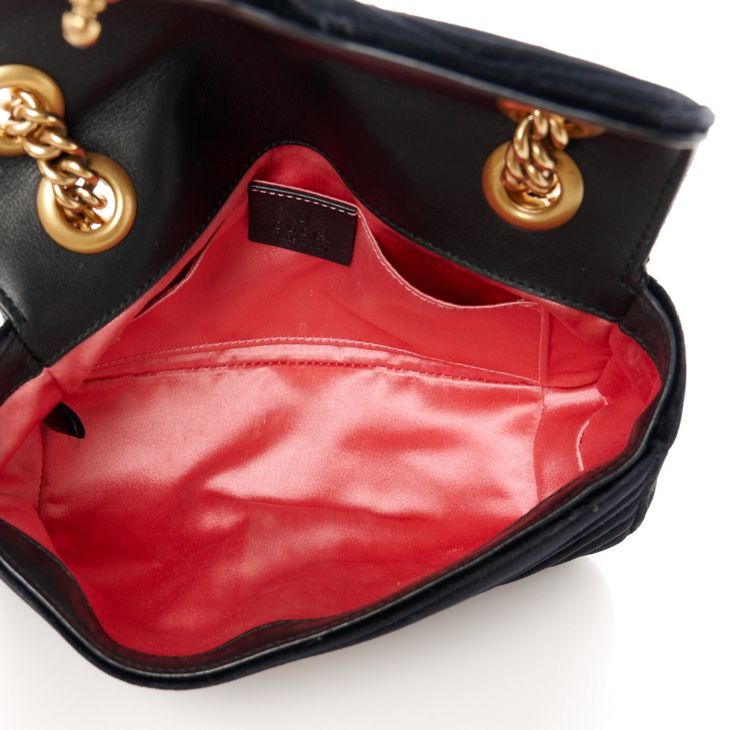 Velvet Matelasse Mini GG Marmont Shoulder Bag Black