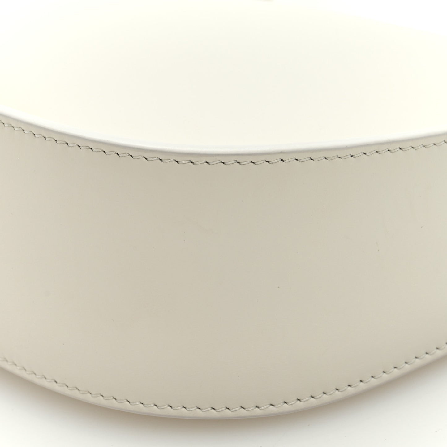 Smooth Calfskin Half Moon Shoulder Bag New Ivory