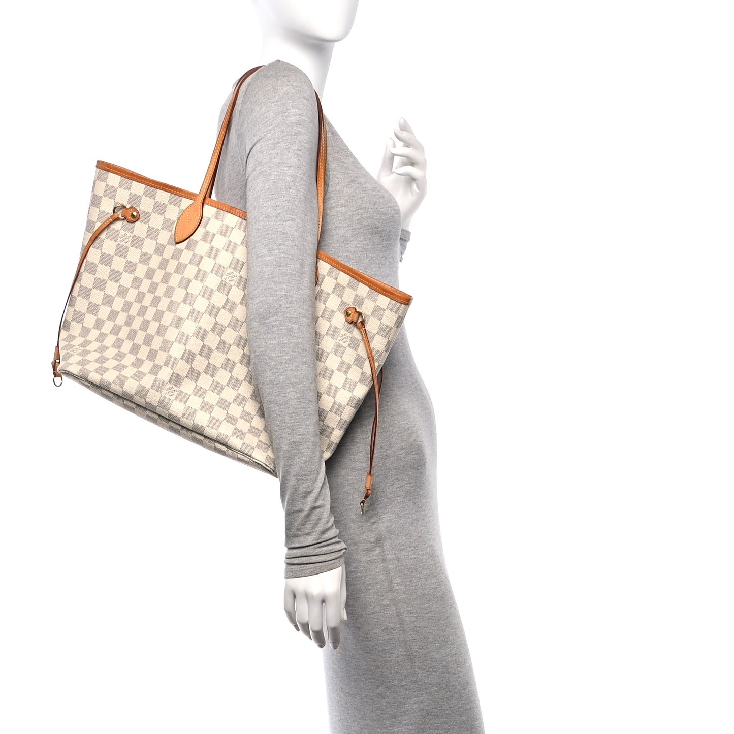 Damier Azur Neo Neverfull MM Rose Ballerine