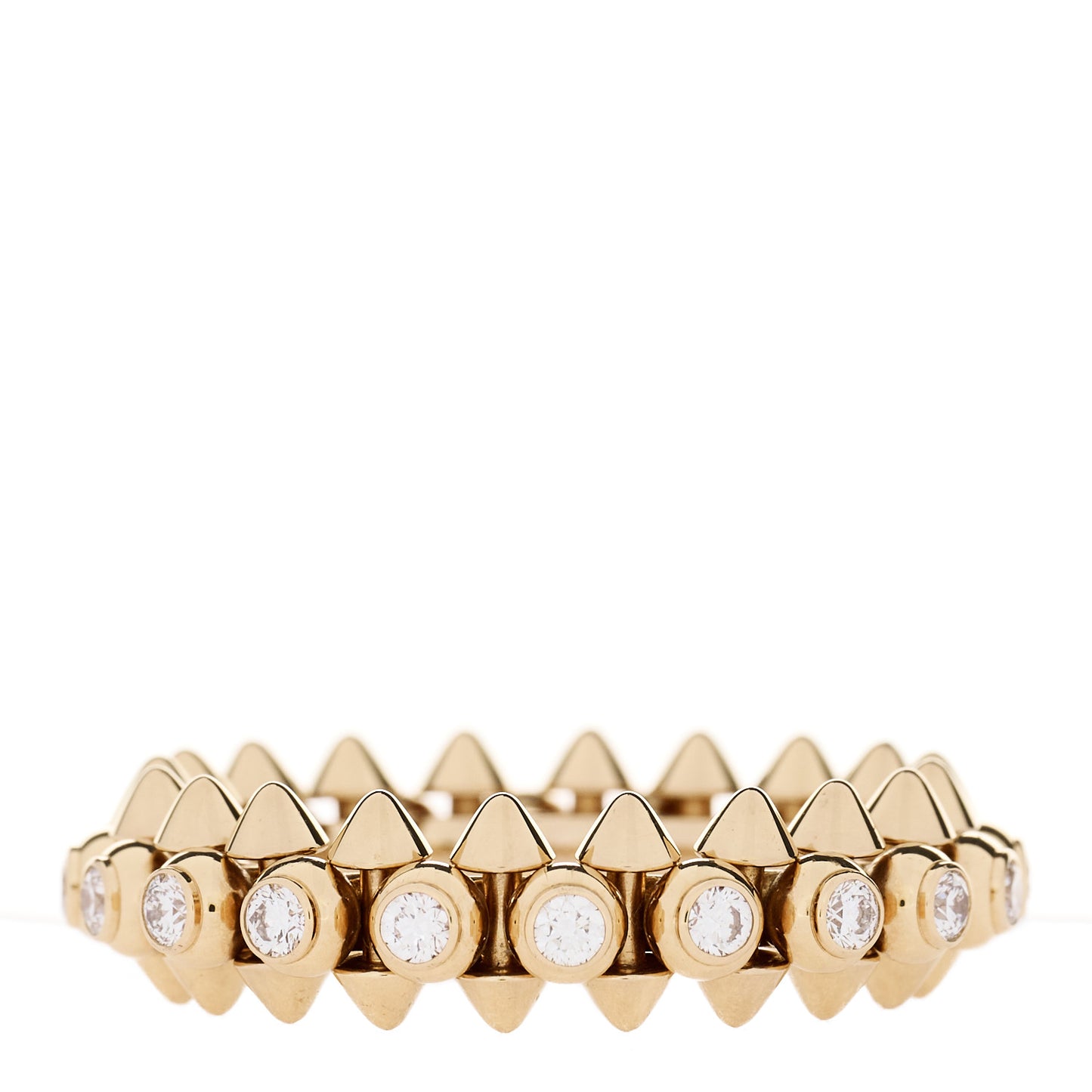 18K Pink Gold Diamond MM Clash De Cartier Ring 57 8