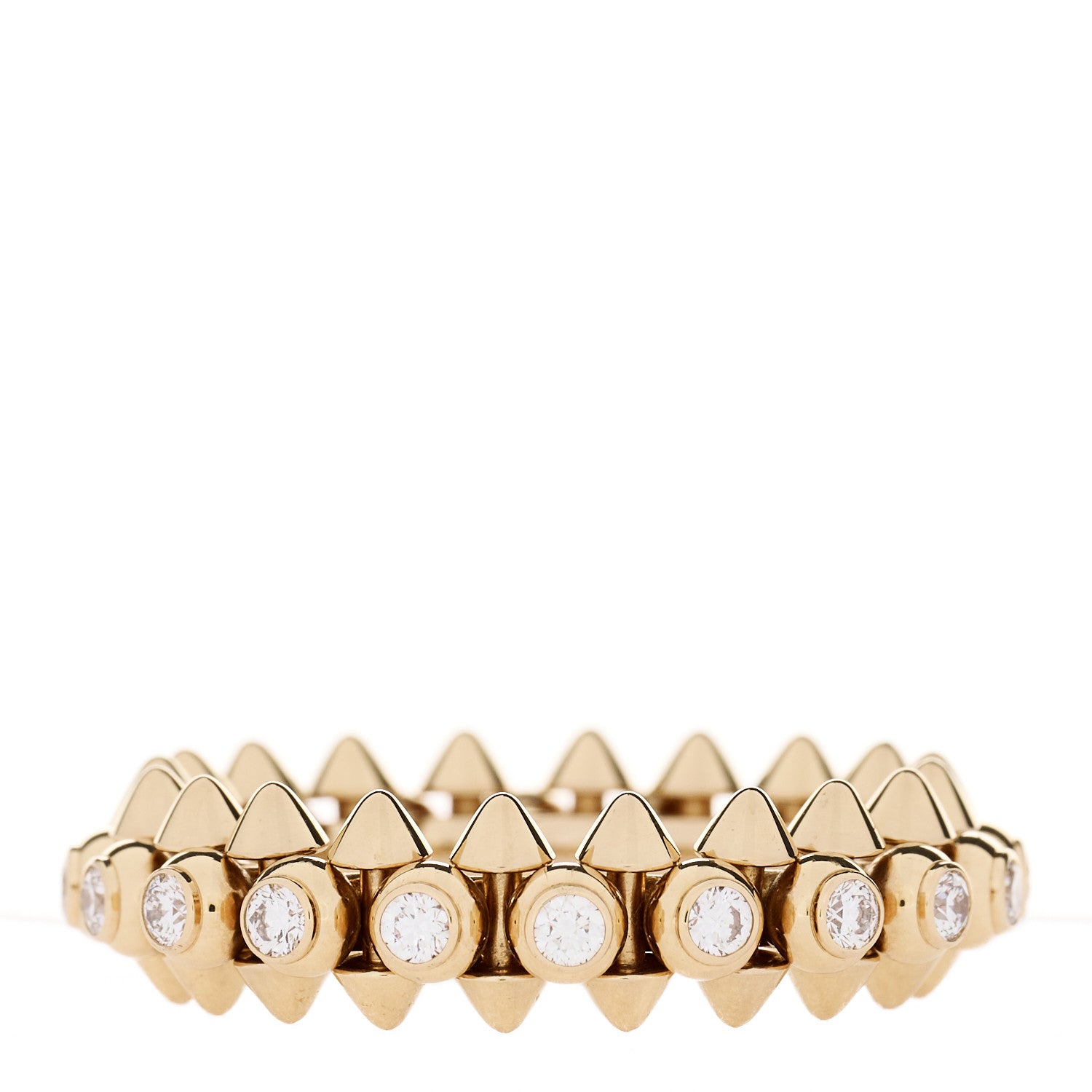 Cartier 18K Pink Gold Diamond MM Clash De Cartier Ring 57 8 3 of 5