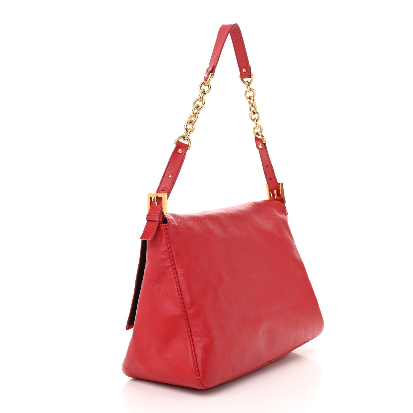 Vitello Savana Snakeskin Big Mama Baguette Red