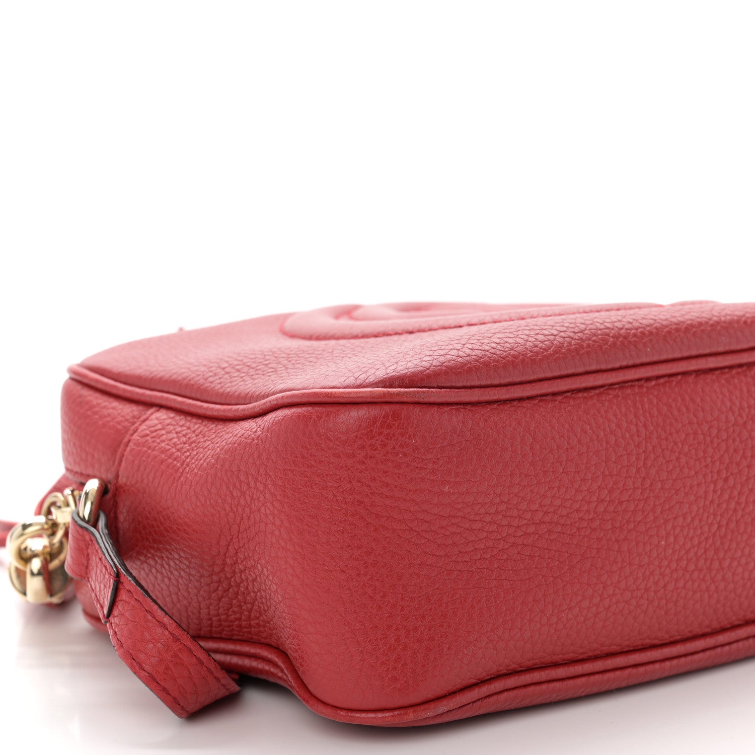Gucci Pebbled Calfskin Small Soho Disco Bag Tabasco Red 9 of 11