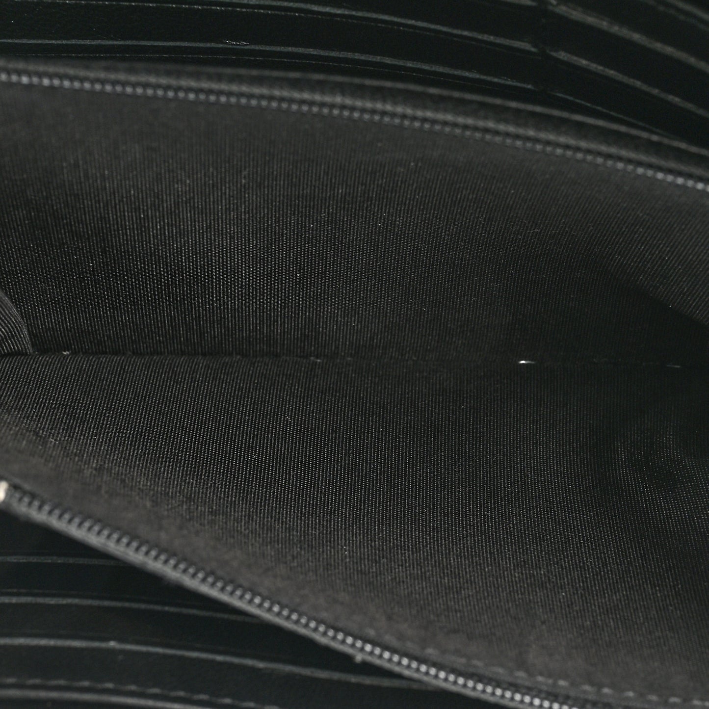 Lambskin Quilted Large Boy Gusset Flap Wallet Black