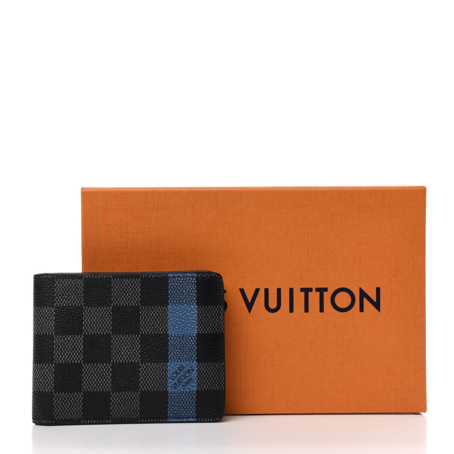 Louis Vuitton Damier Graphite Stripe Slender Wallet Blue 8 of 8