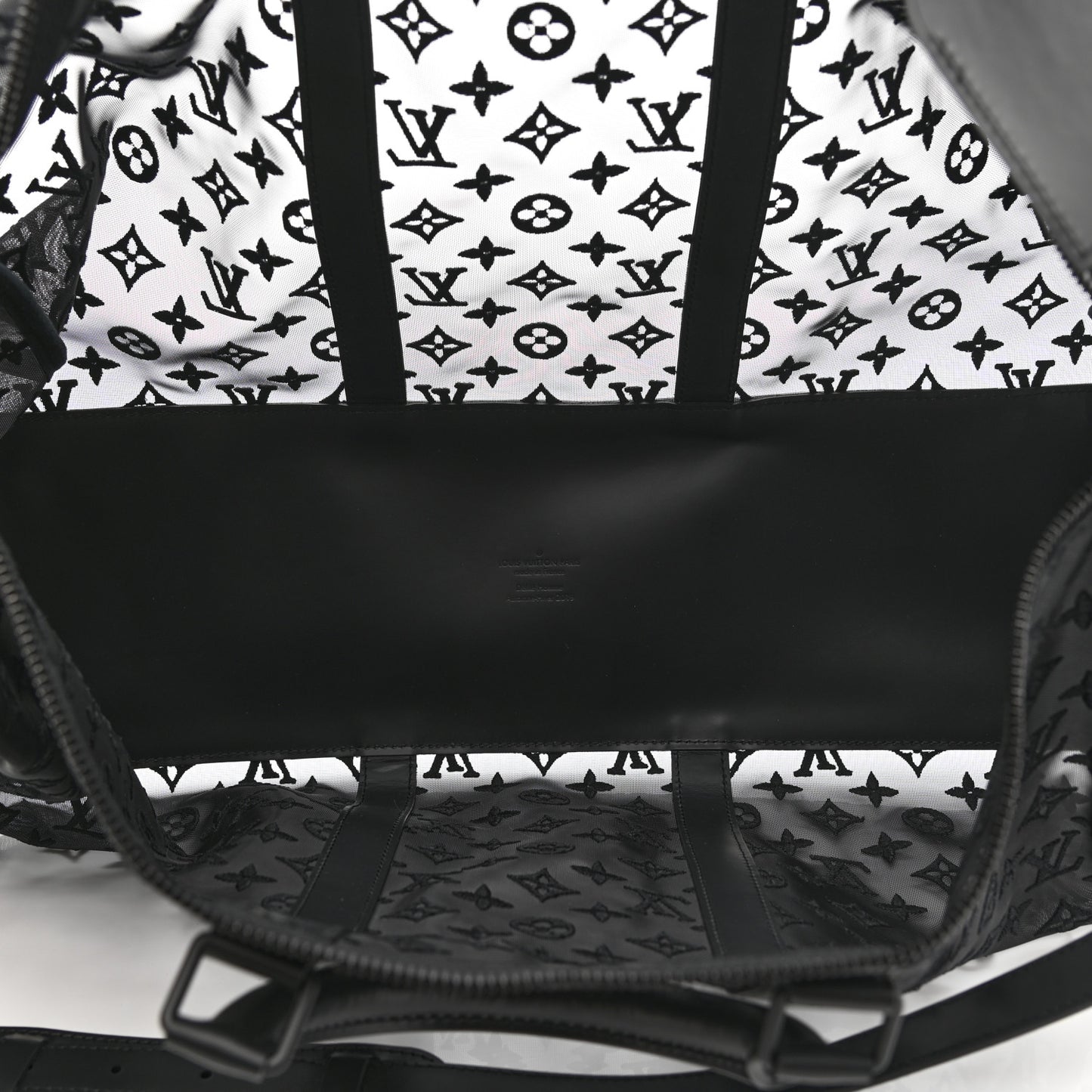 Monogram See Through Keepall Bandouliere 50 Black