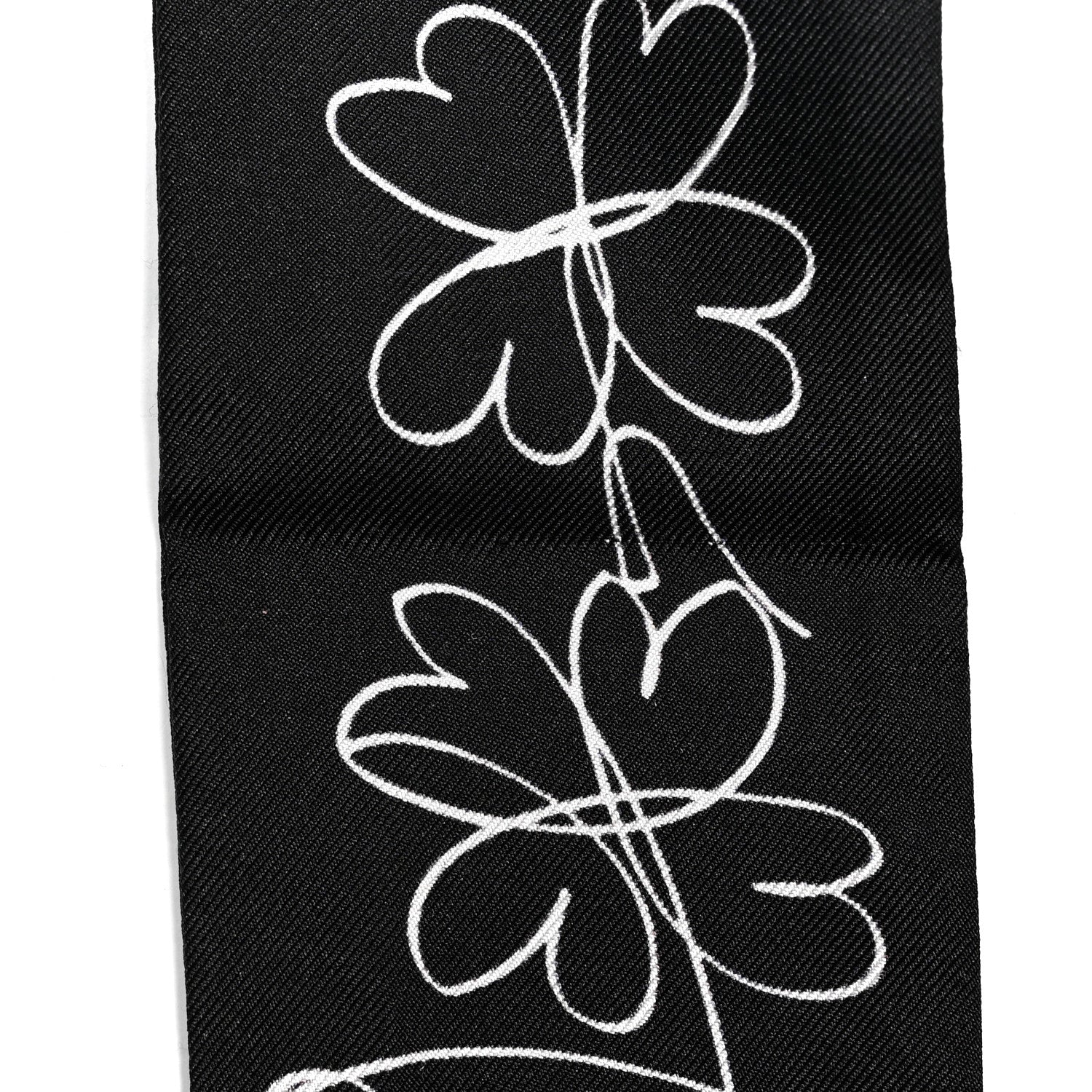 Chanel Silk Twill CC Slim Bandeau Scarf Black 4 of 4