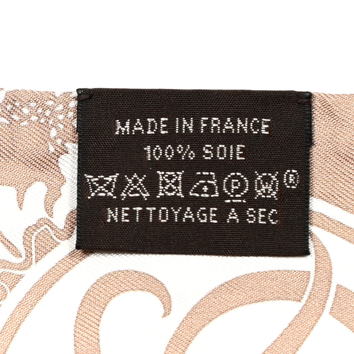 Silk Ex-Libris Twilly Beige White Caramel