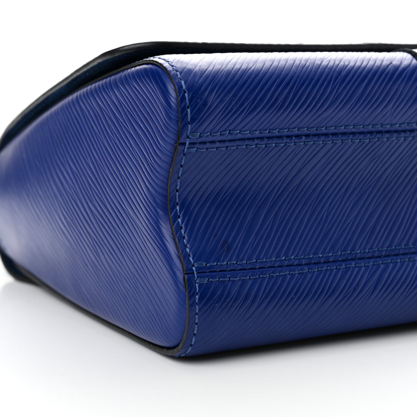 Epi Flamingo Twist Shoulder Bag MM Blue