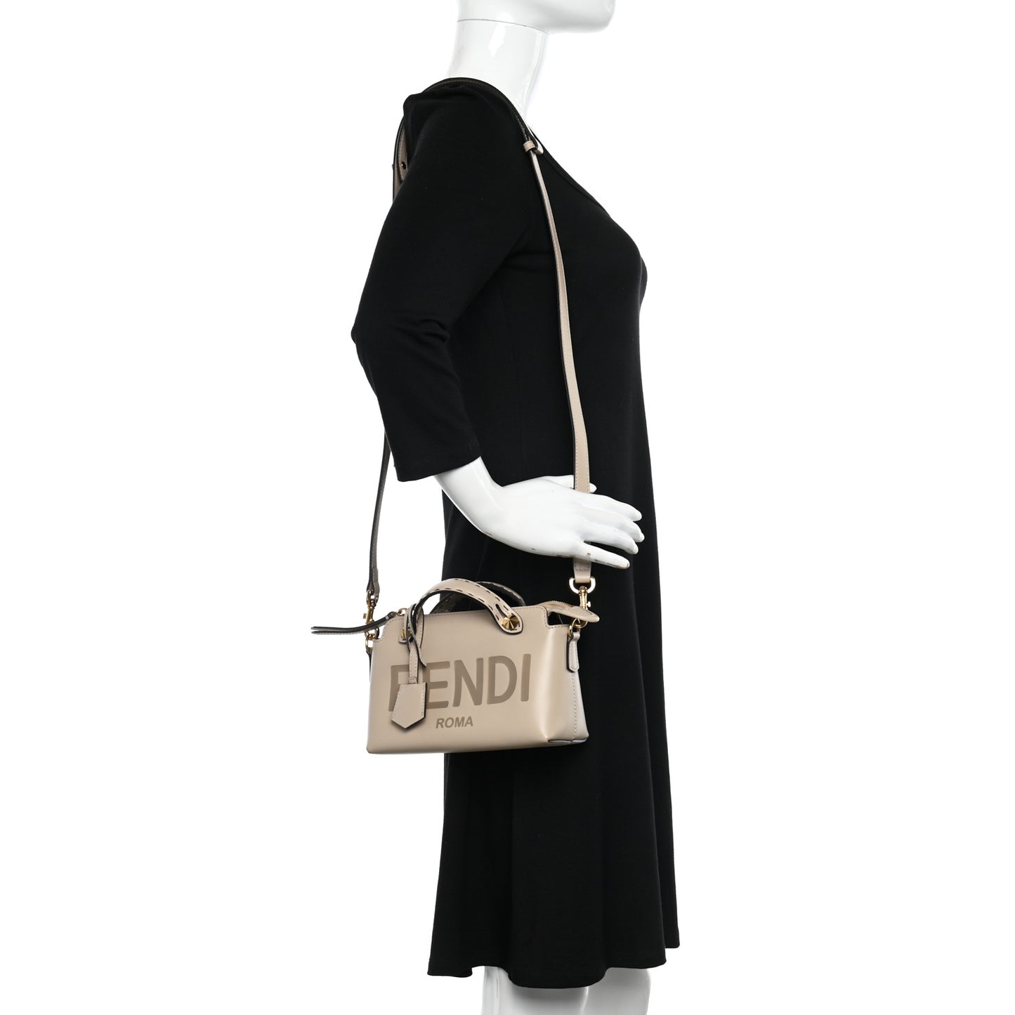 Vitello King Logo Embossed Mini By The Way Boston Bag Nuvola
