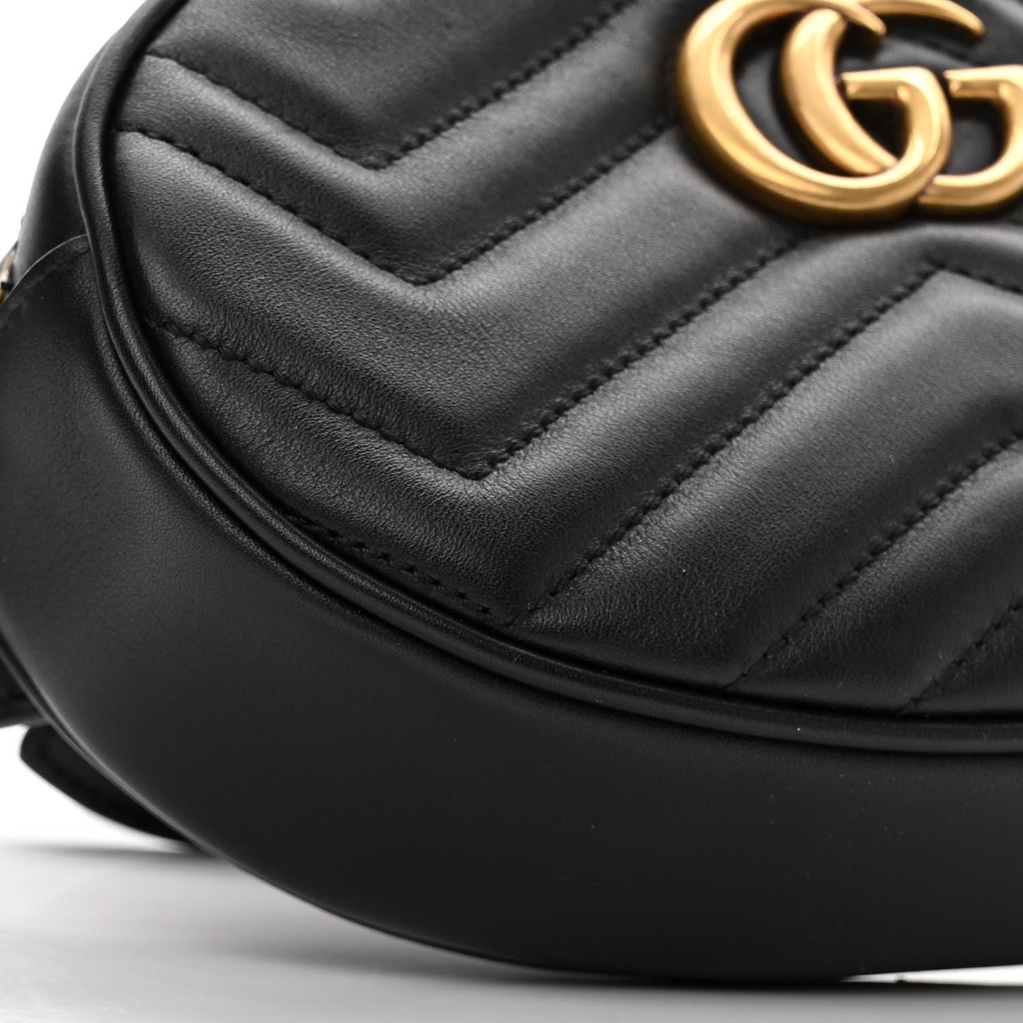 Calfskin Matelasse GG Marmont Belt Bag 85 34 Black
